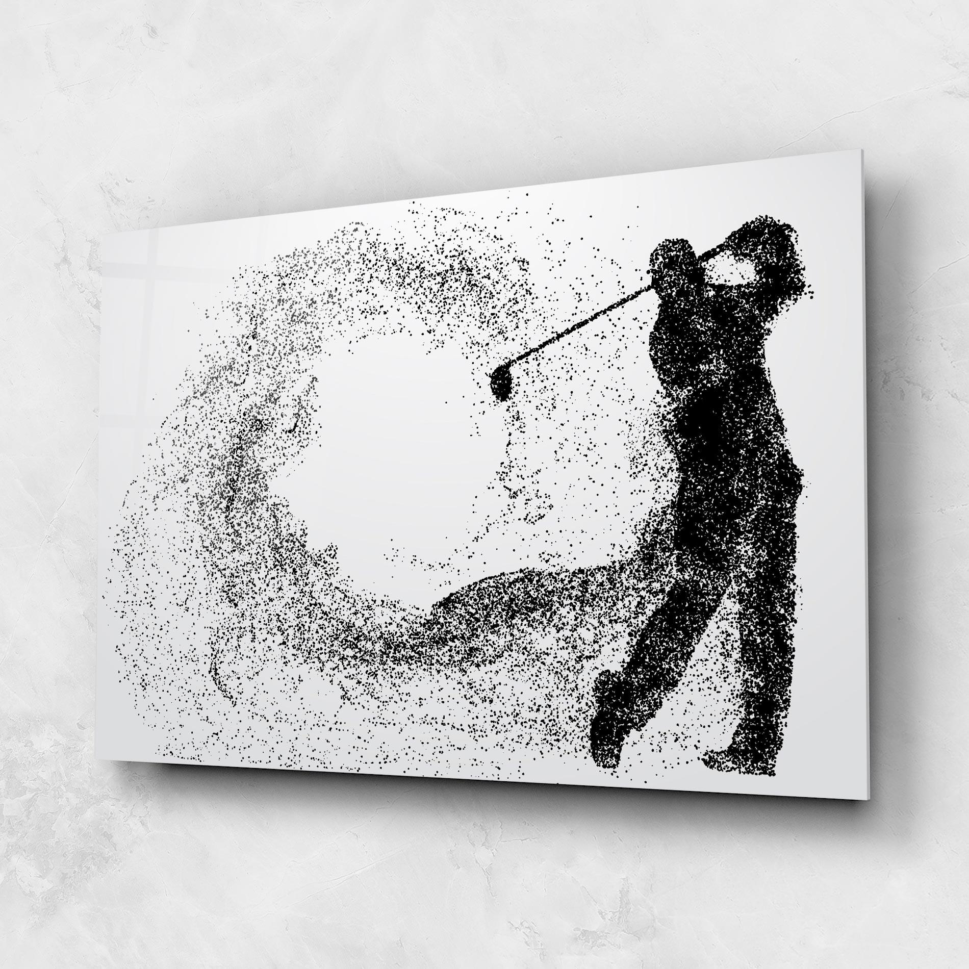 Tablou Sticla Golf Man mockup 1