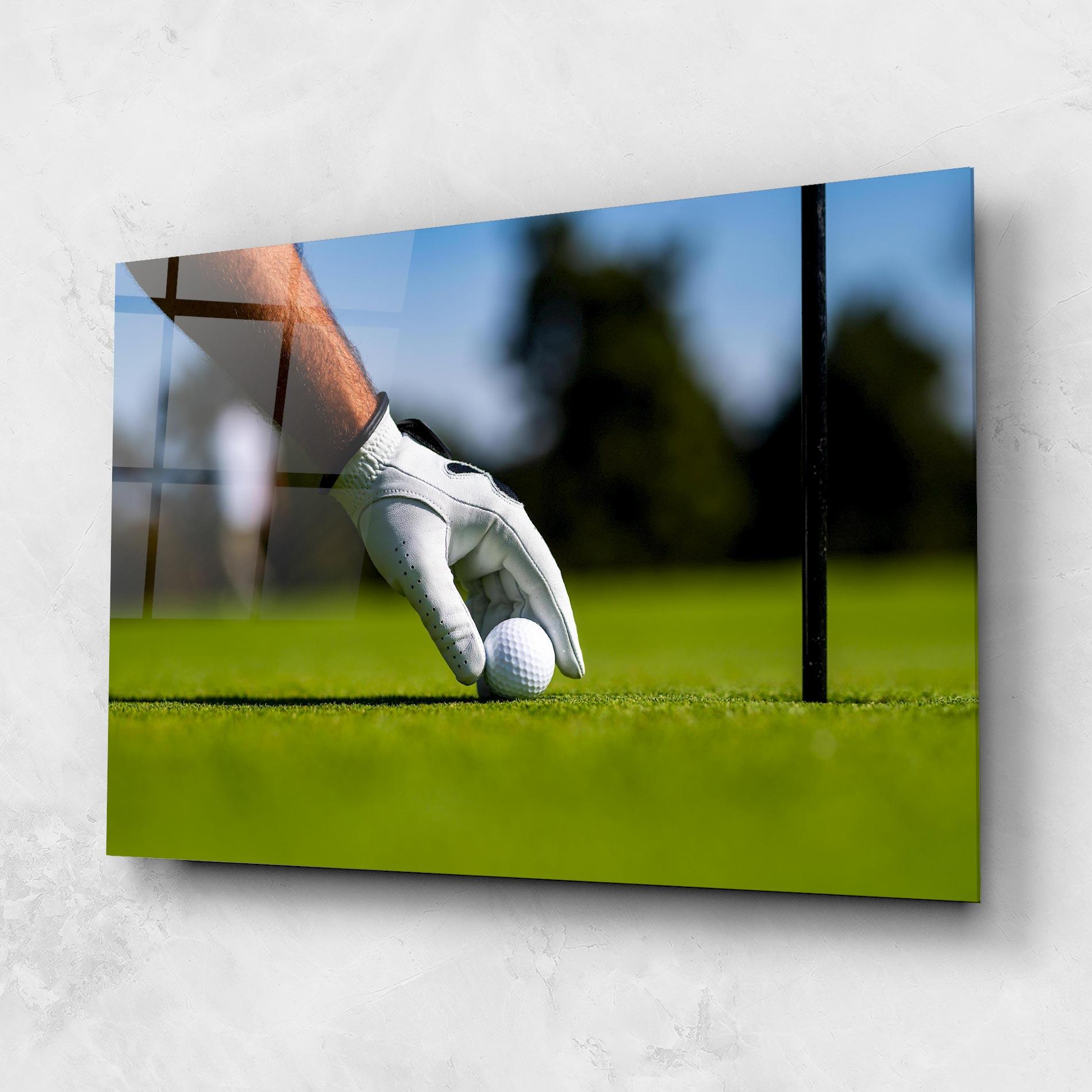 Tablou Sticla Golfer Man mockup 1