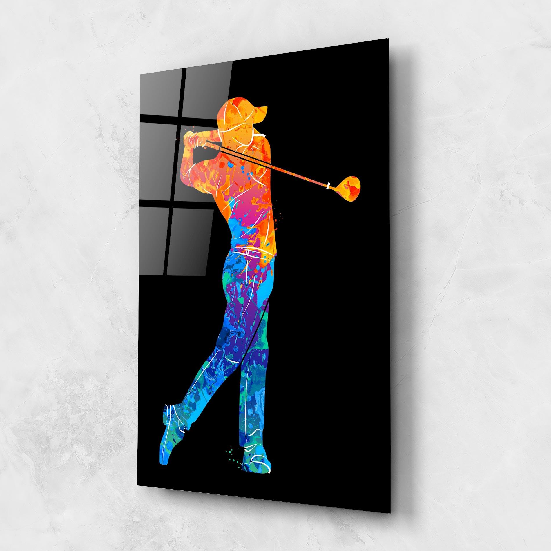 Tablou Sticla Color Mix Golf mockup 1