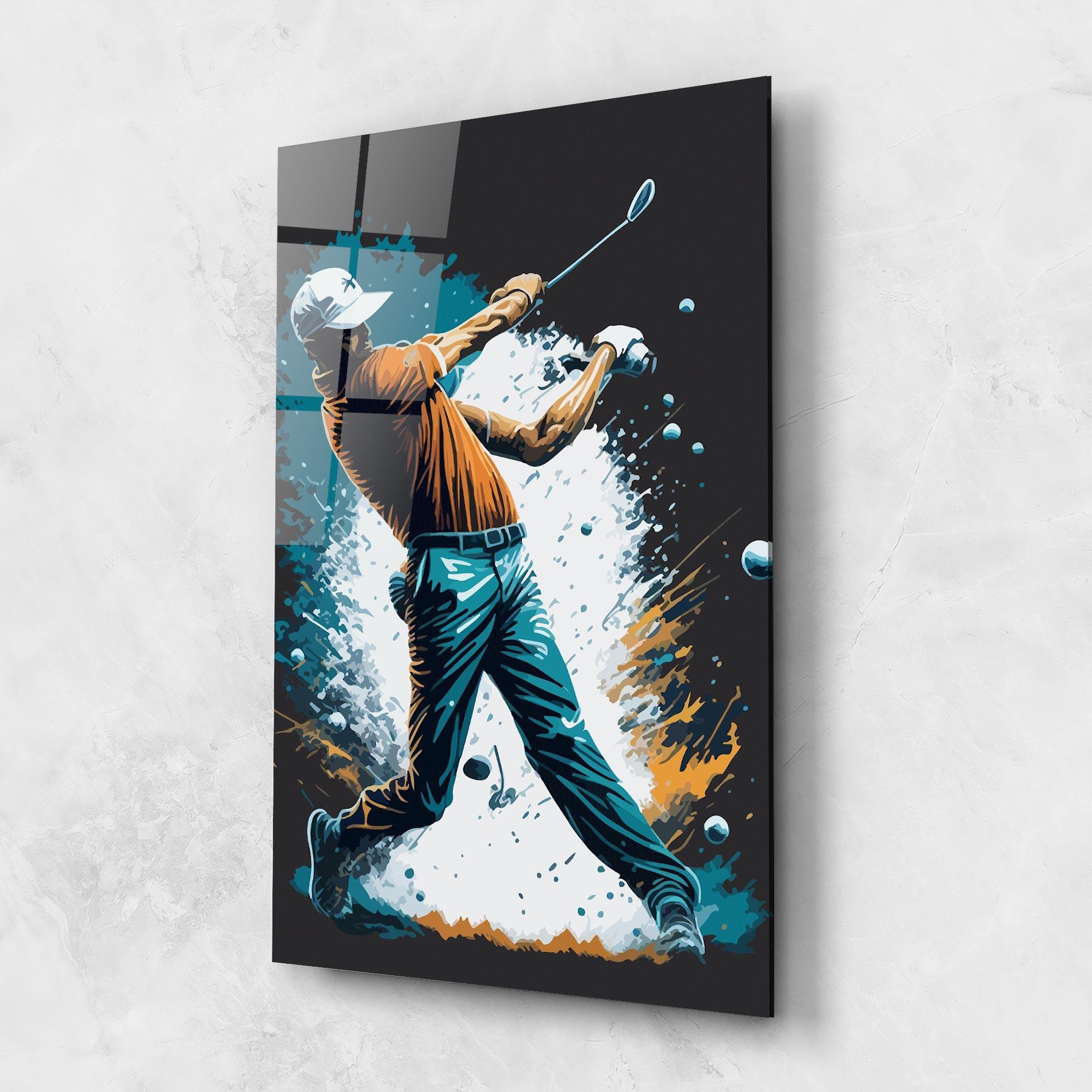 Tablou Sticla Golf On Grey mockup 1