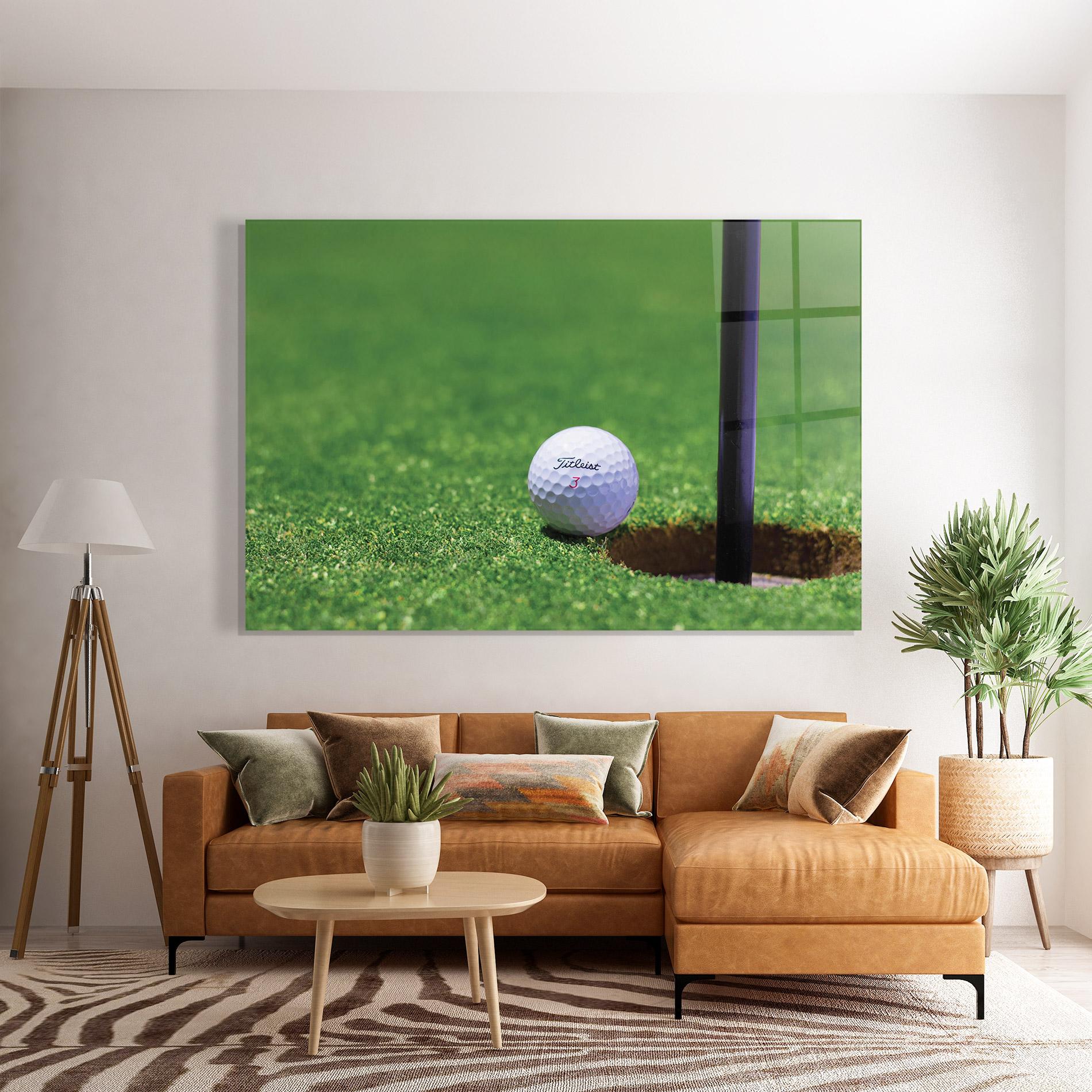 Tablou Sticla Close To Ball Golf Ball mockup 7