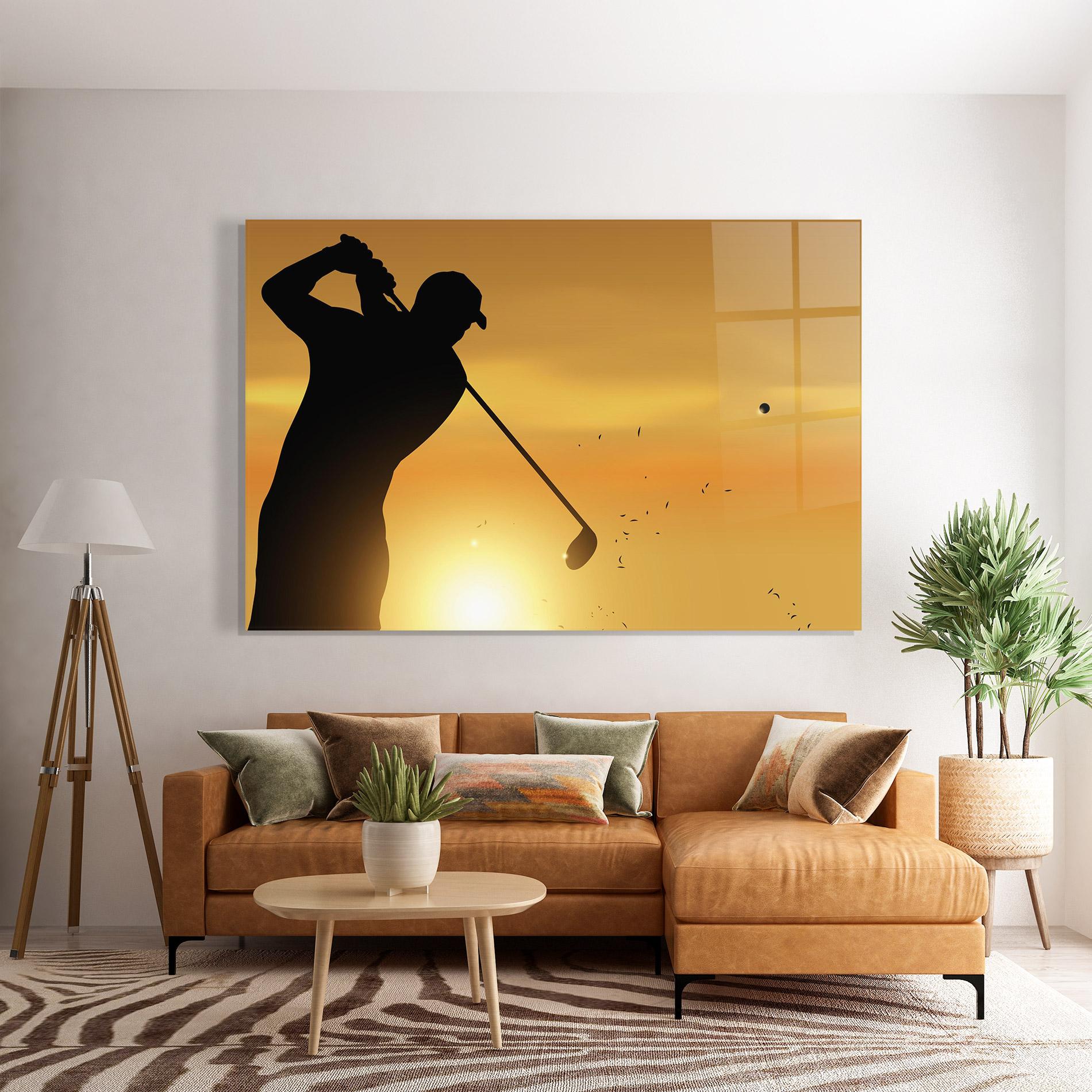 Tablou Sticla Gold Sunrise mockup 7