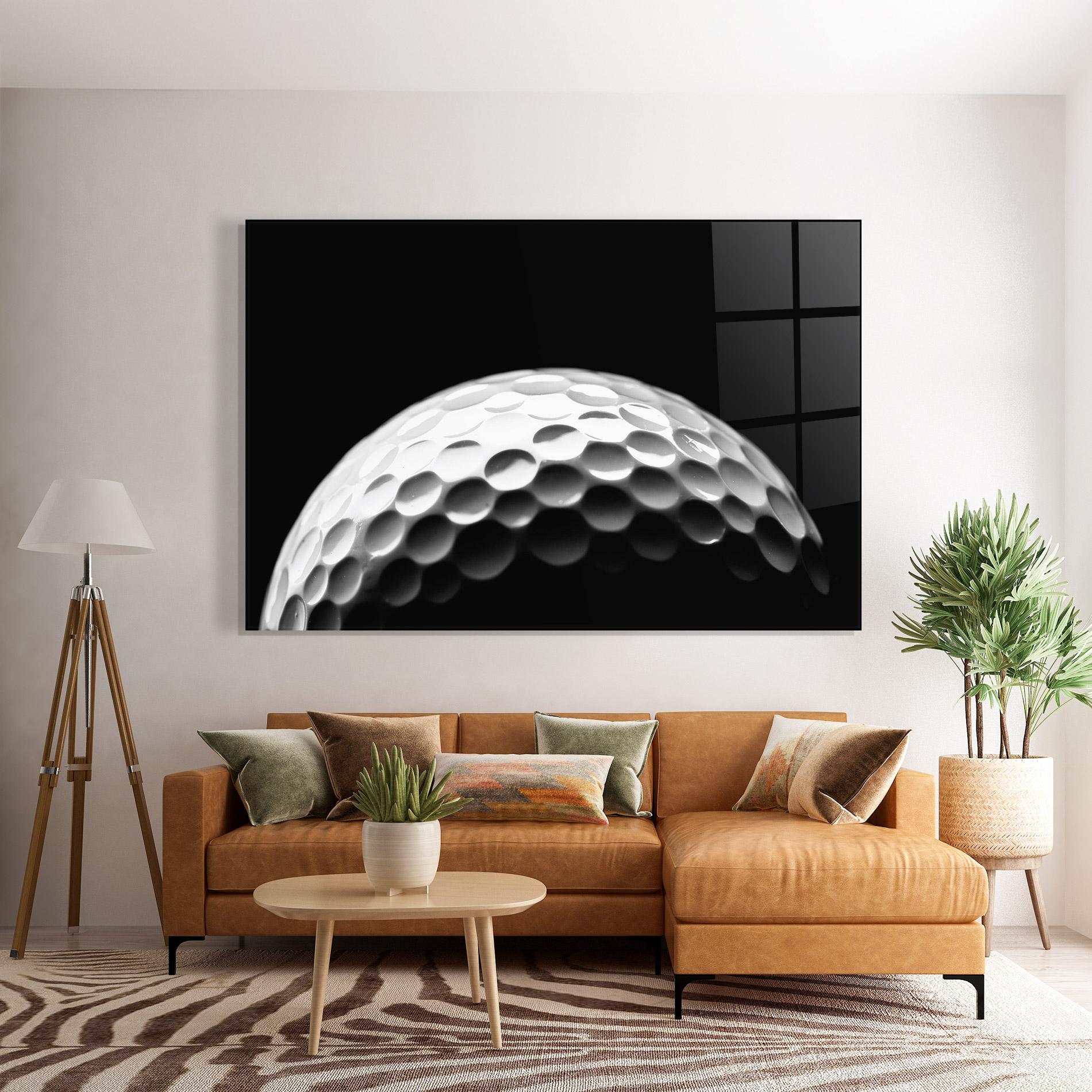 Tablou Sticla Golf Ball Close Up mockup 7