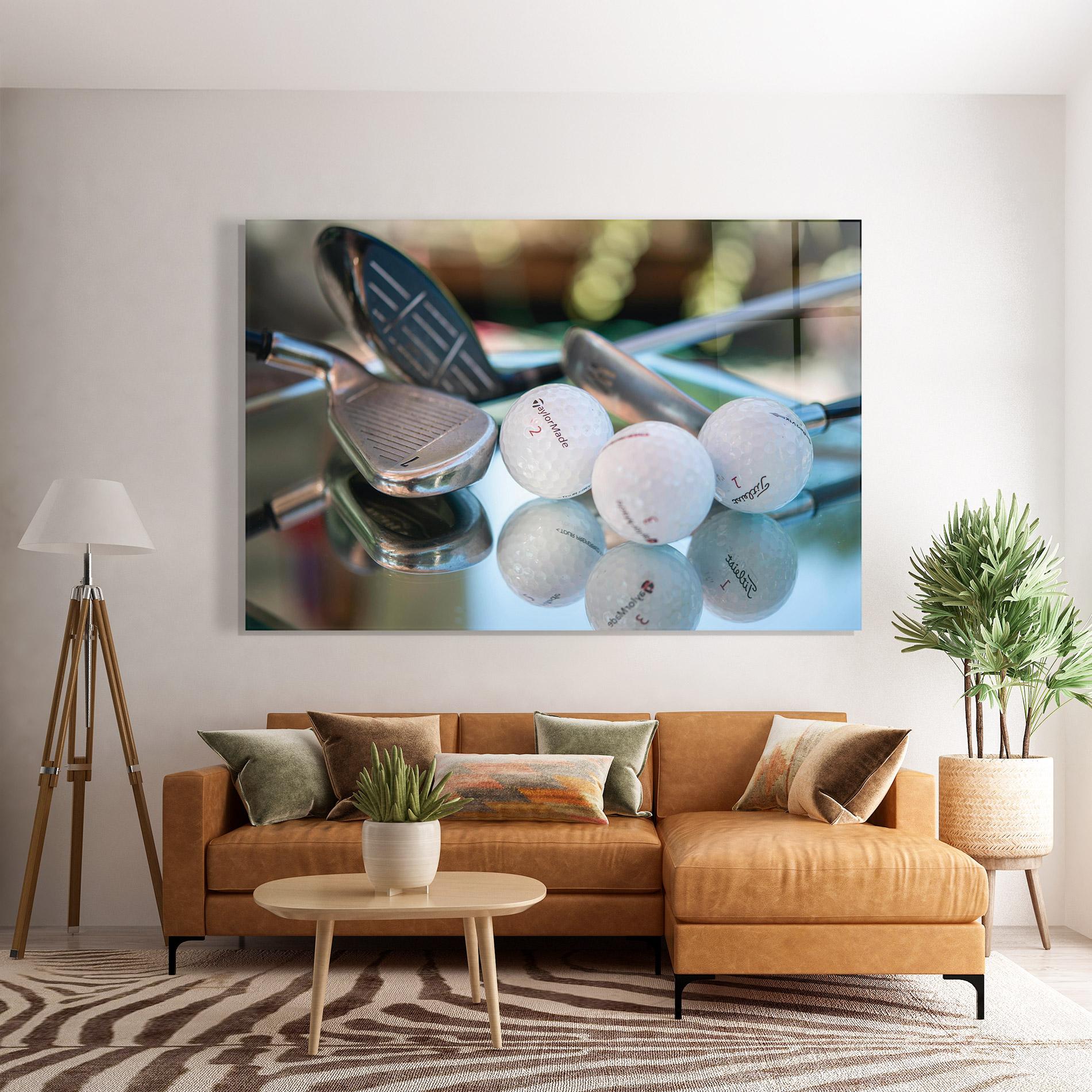 Tablou Sticla Golf Balls Set mockup 7