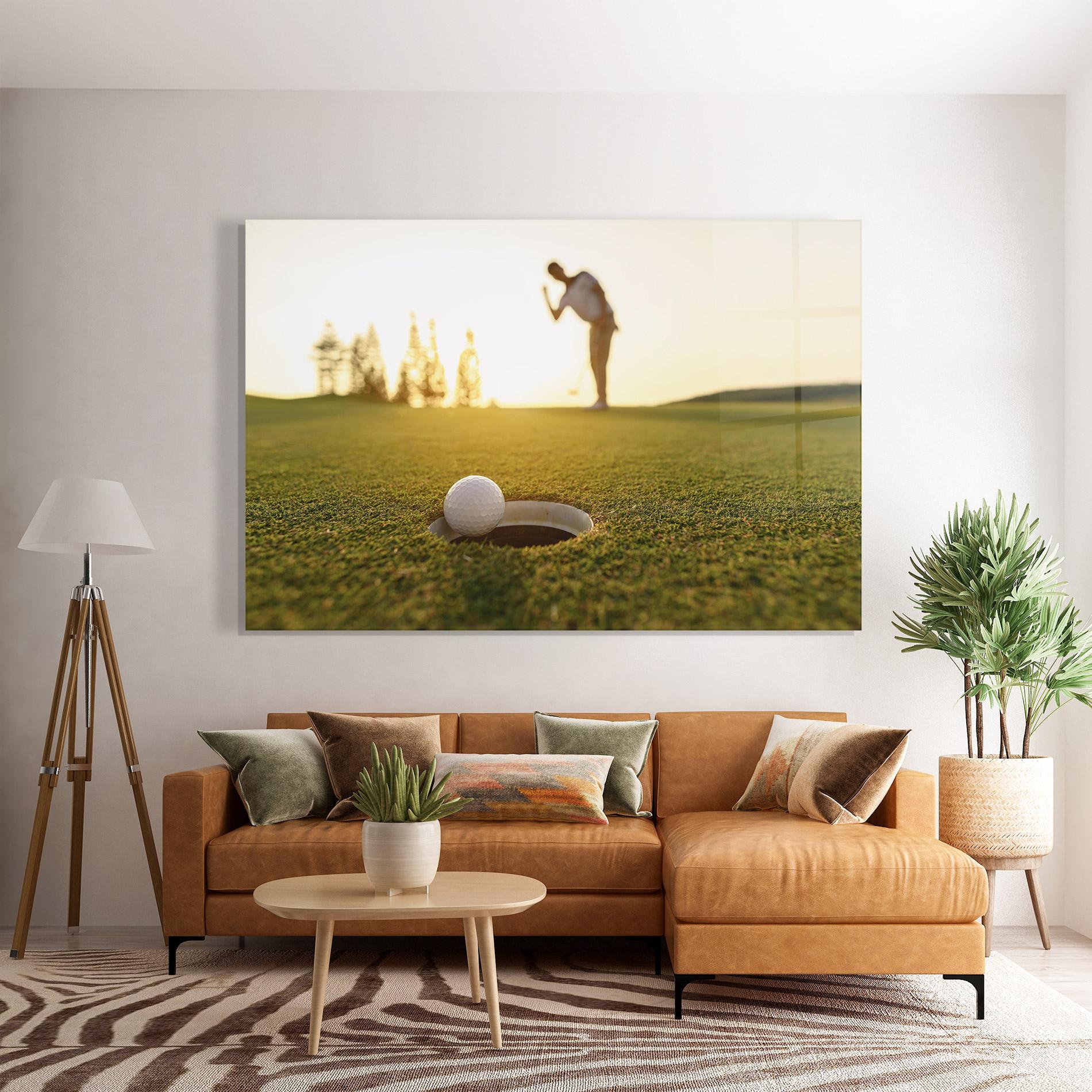 Tablou Sticla Golfer Concept mockup 7