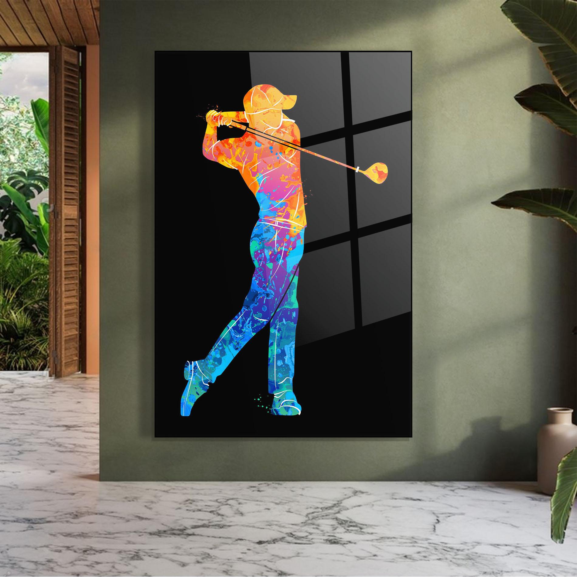 Tablou Sticla Color Mix Golf mockup 7