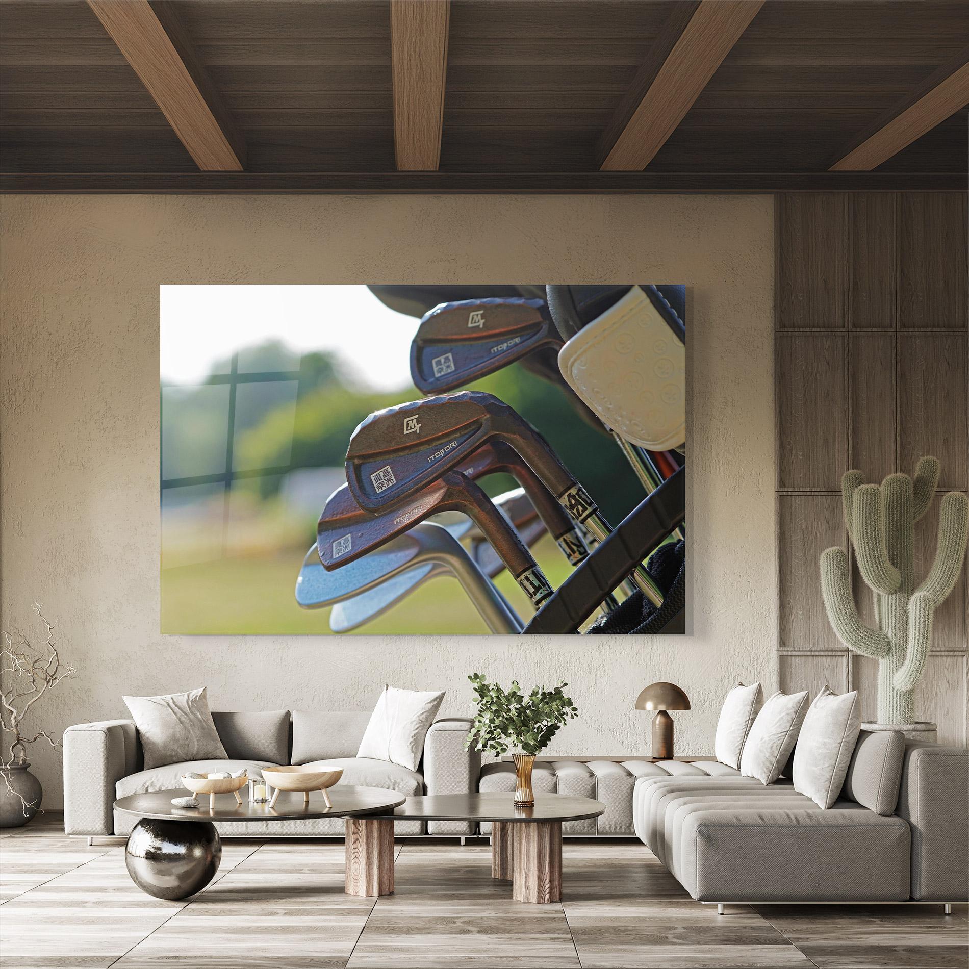 Tablou Sticla Brown Golf Club mockup 8