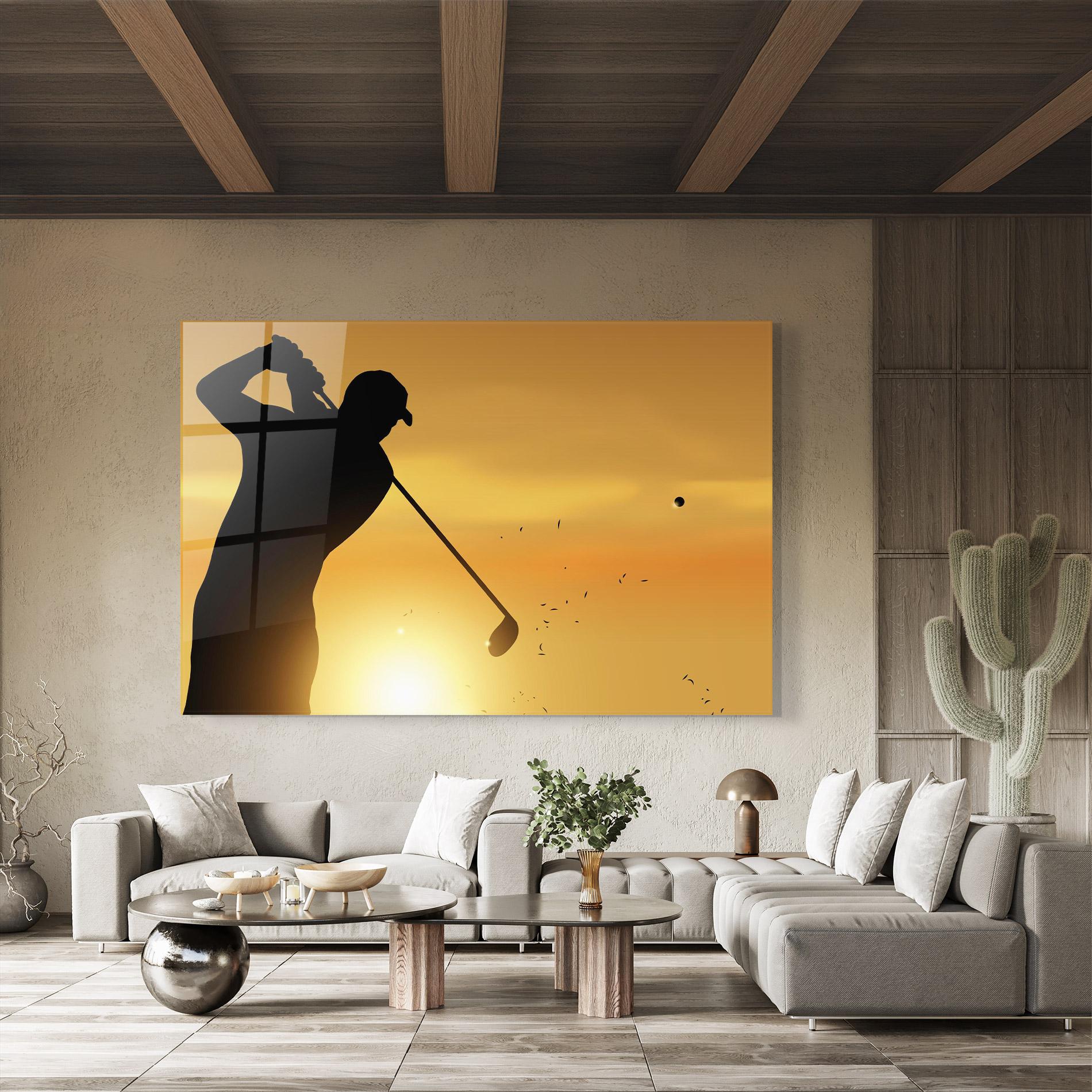 Tablou Sticla Gold Sunrise mockup 8