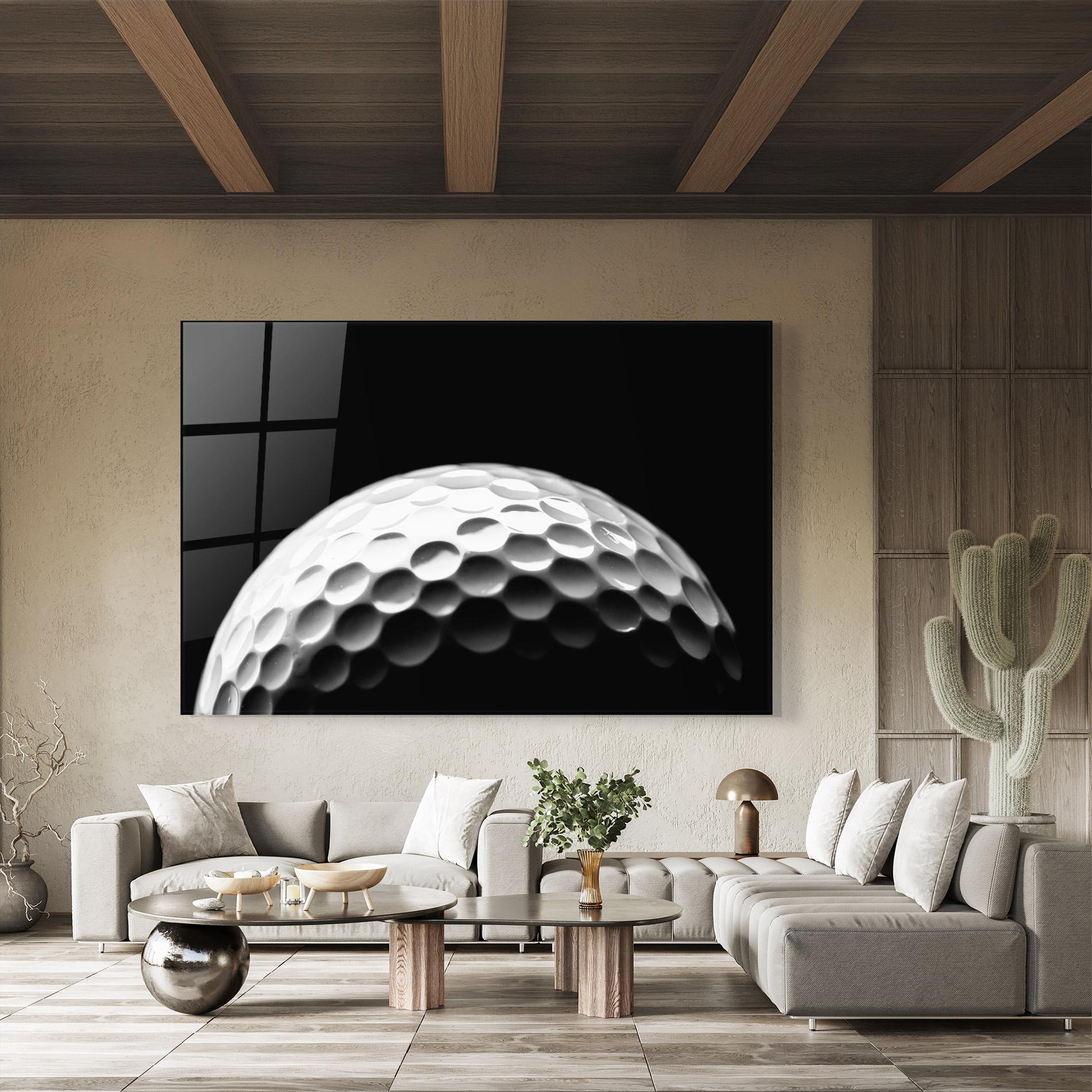 Tablou Sticla Golf Ball Close Up mockup 8