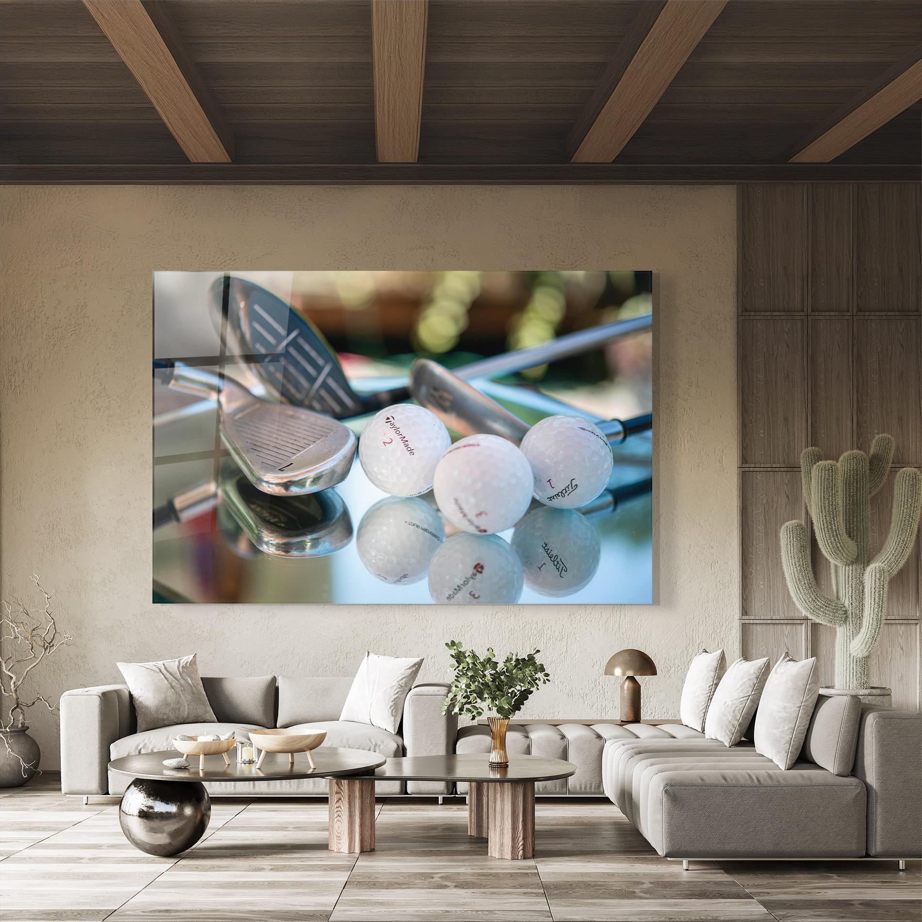 Tablou Sticla Golf Balls Set mockup 8