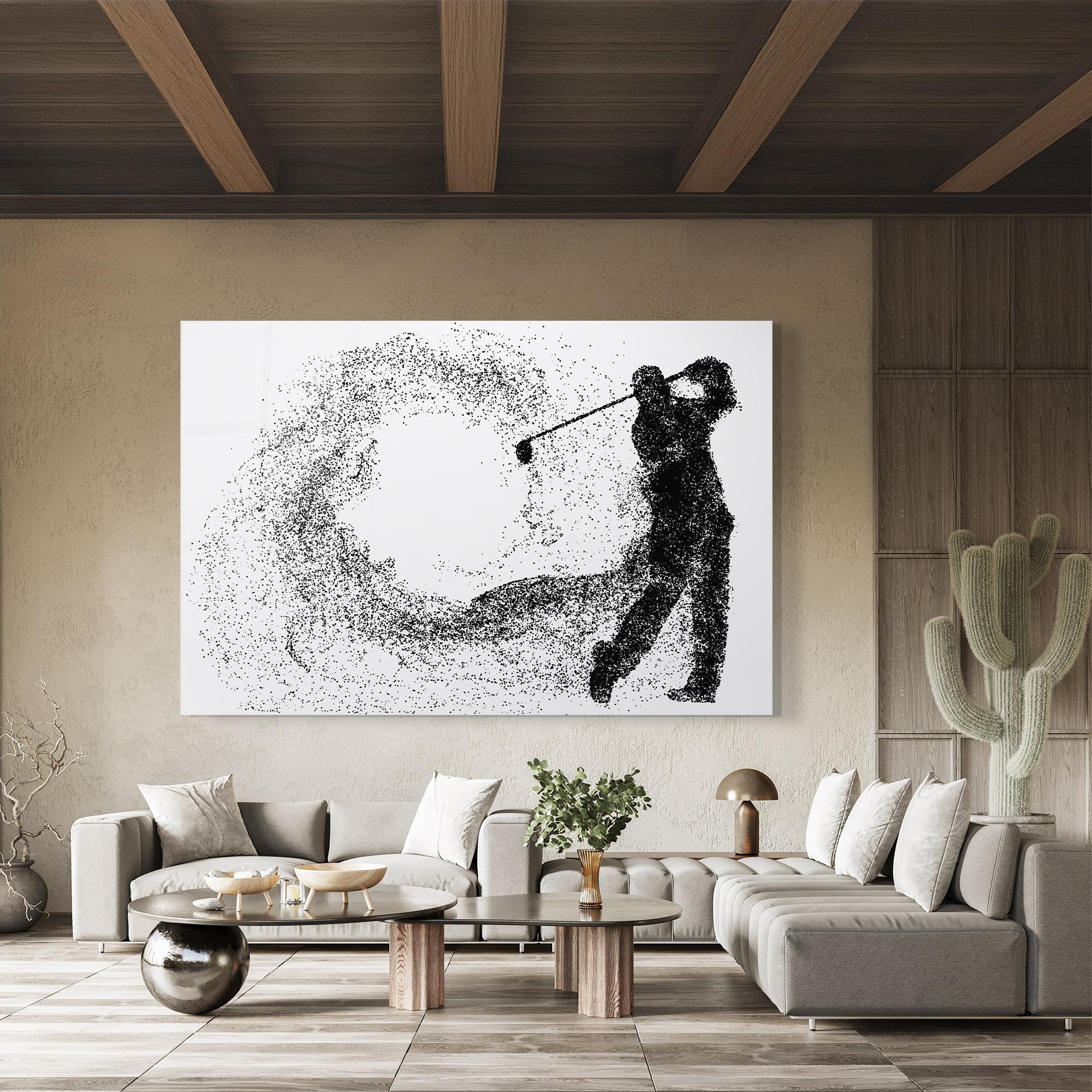 Tablou Sticla Golf Man mockup 8