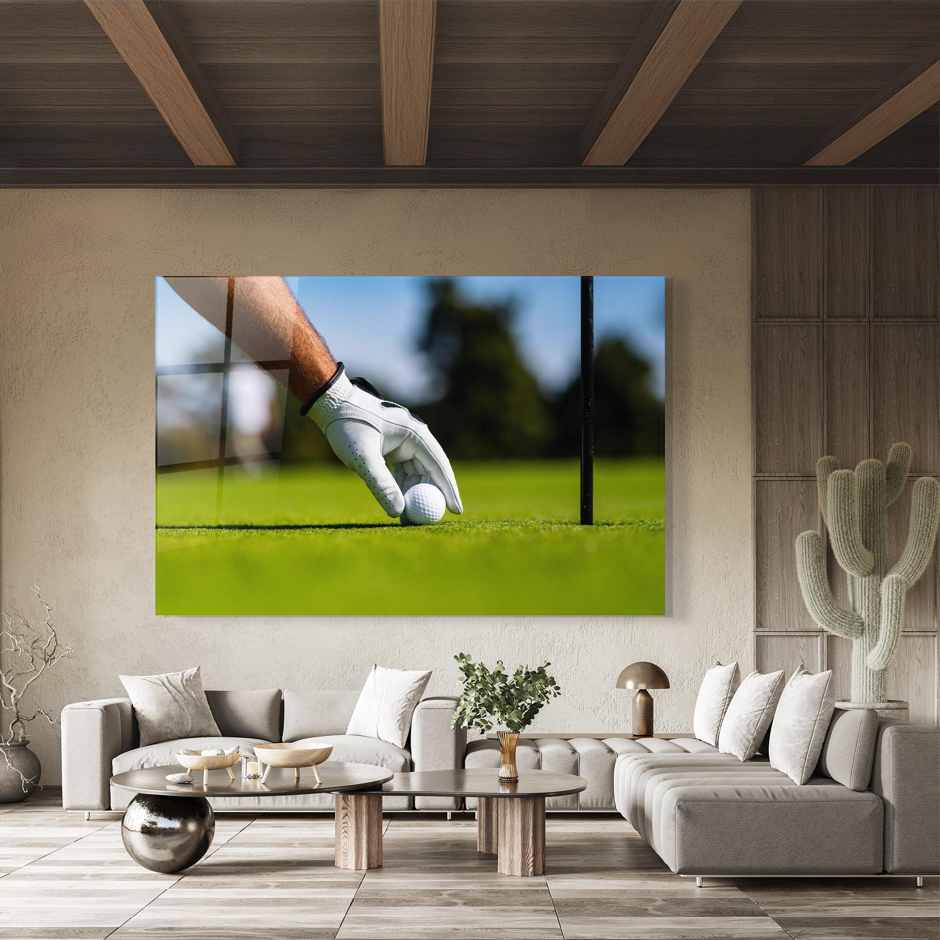 Tablou Sticla Golfer Man mockup 8