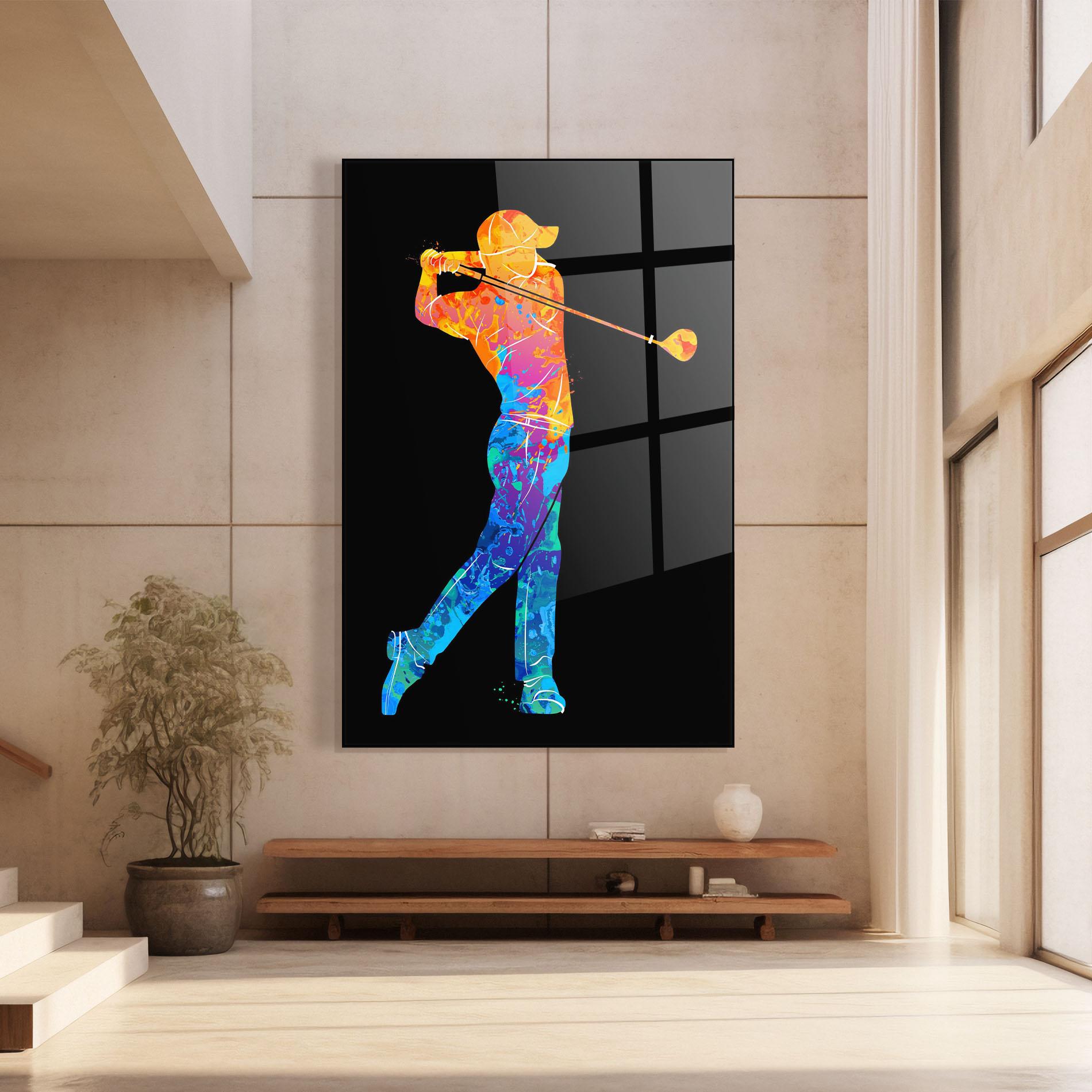 Tablou Sticla Color Mix Golf mockup 8