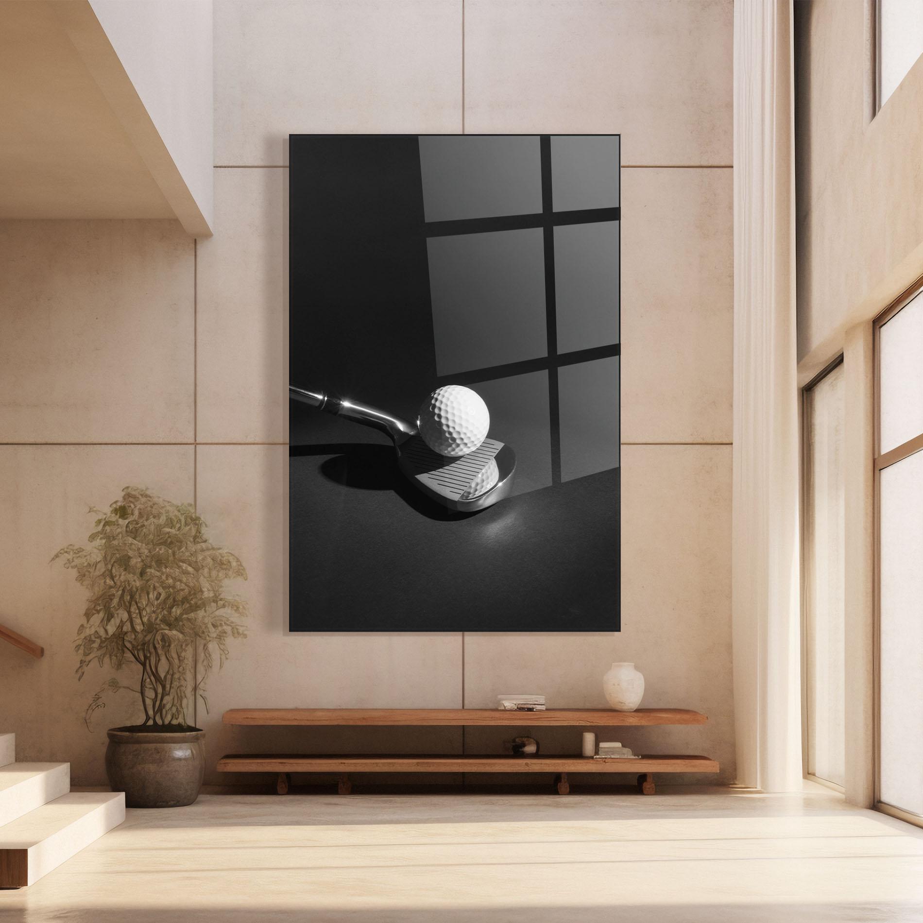 Tablou Sticla Golf Equipment mockup 8