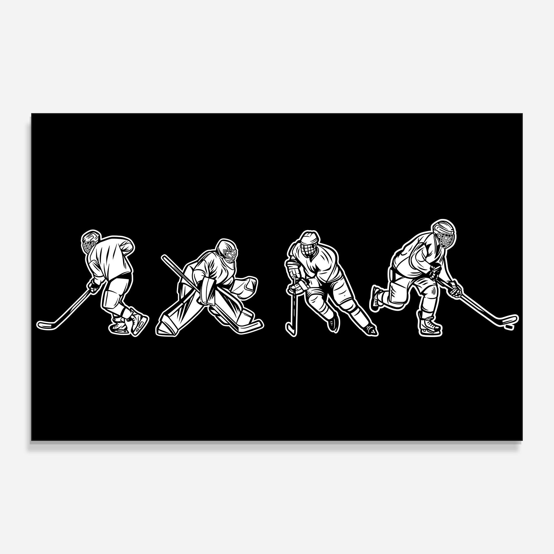 Tablou Sticla Hockey Four mockup 0