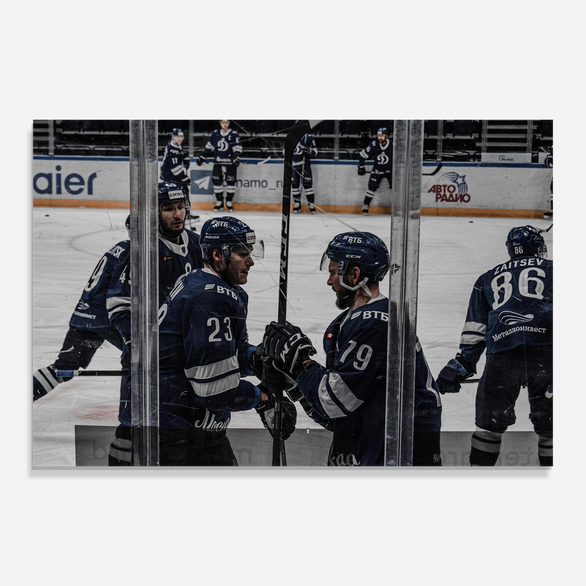 Tablou Sticla Hockey Players mockup 0