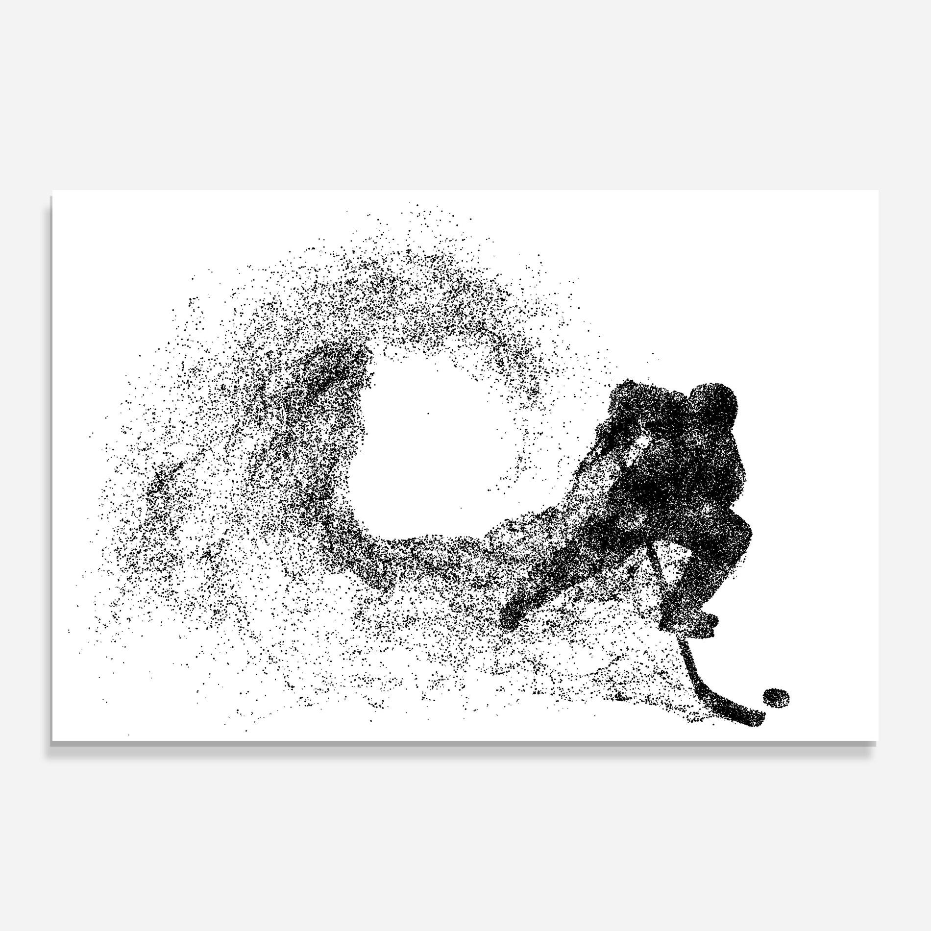 Tablou Sticla Hockey Playing mockup 0