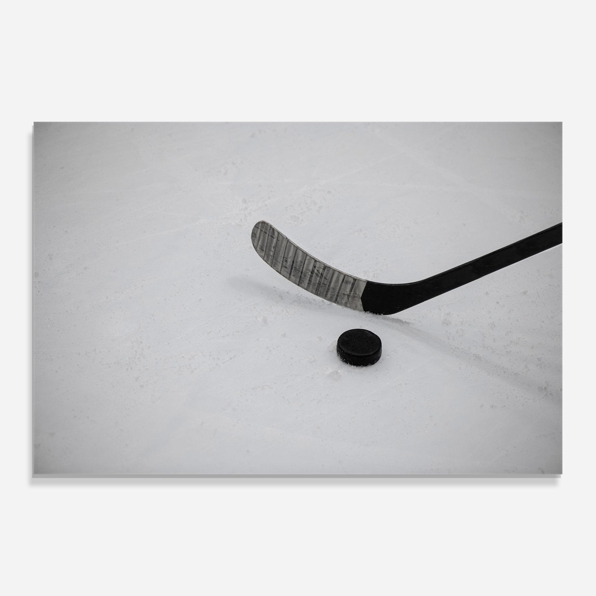 Tablou Sticla Hockey Puck mockup 0