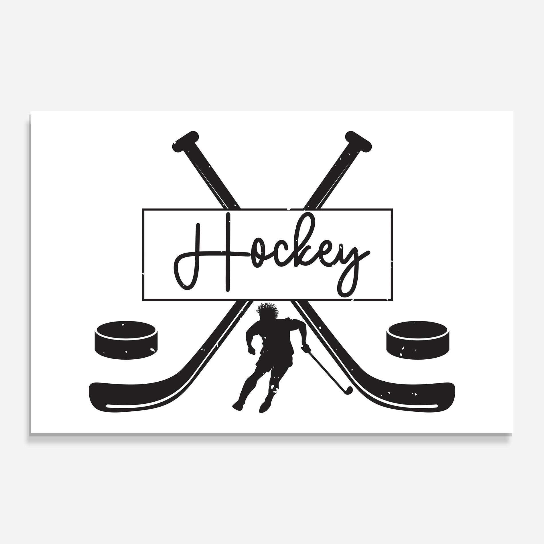 Tablou Sticla Hockey Stick mockup 0