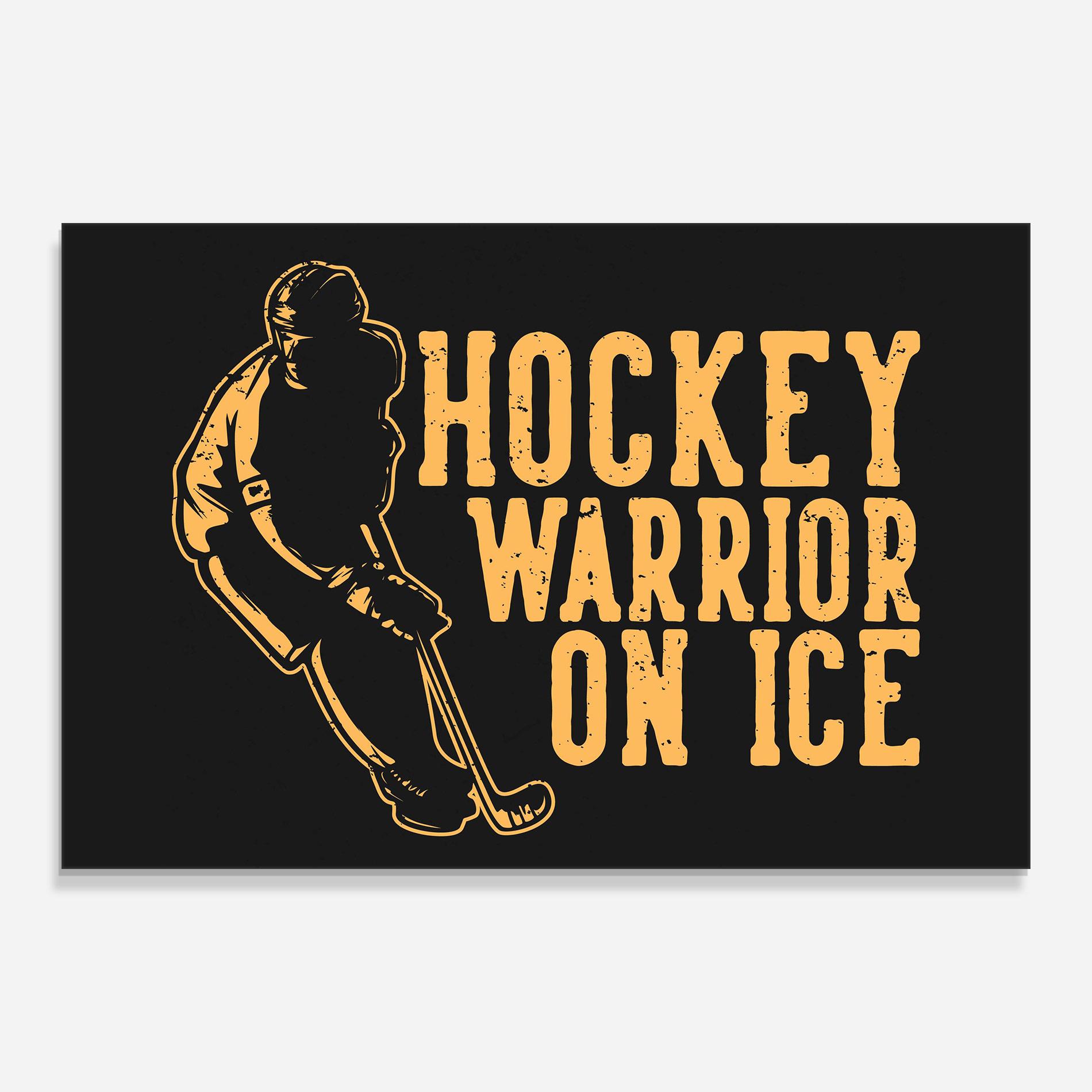 Tablou Sticla Hockey Worrior mockup 0