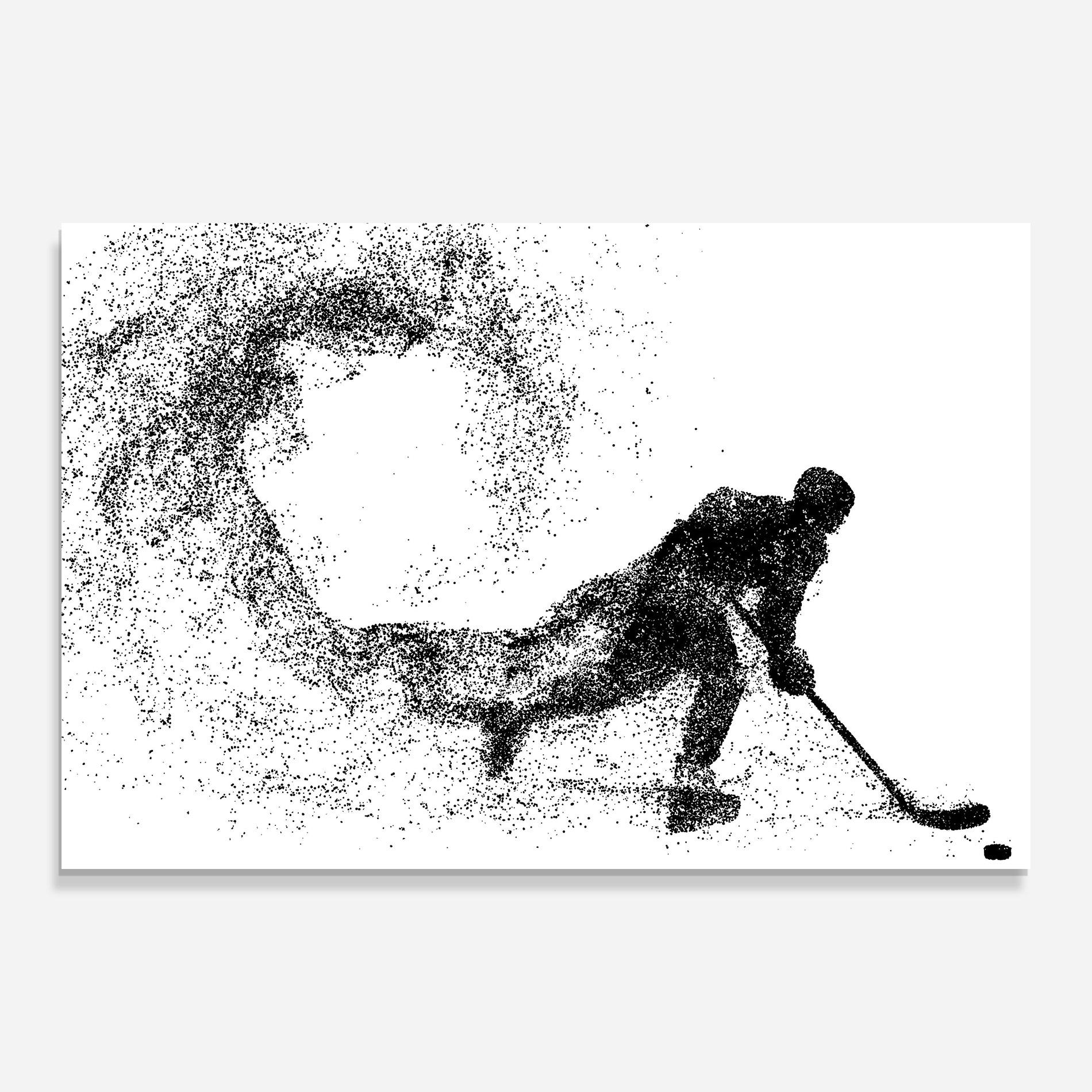 Tablou Sticla Playing Hockey mockup 0
