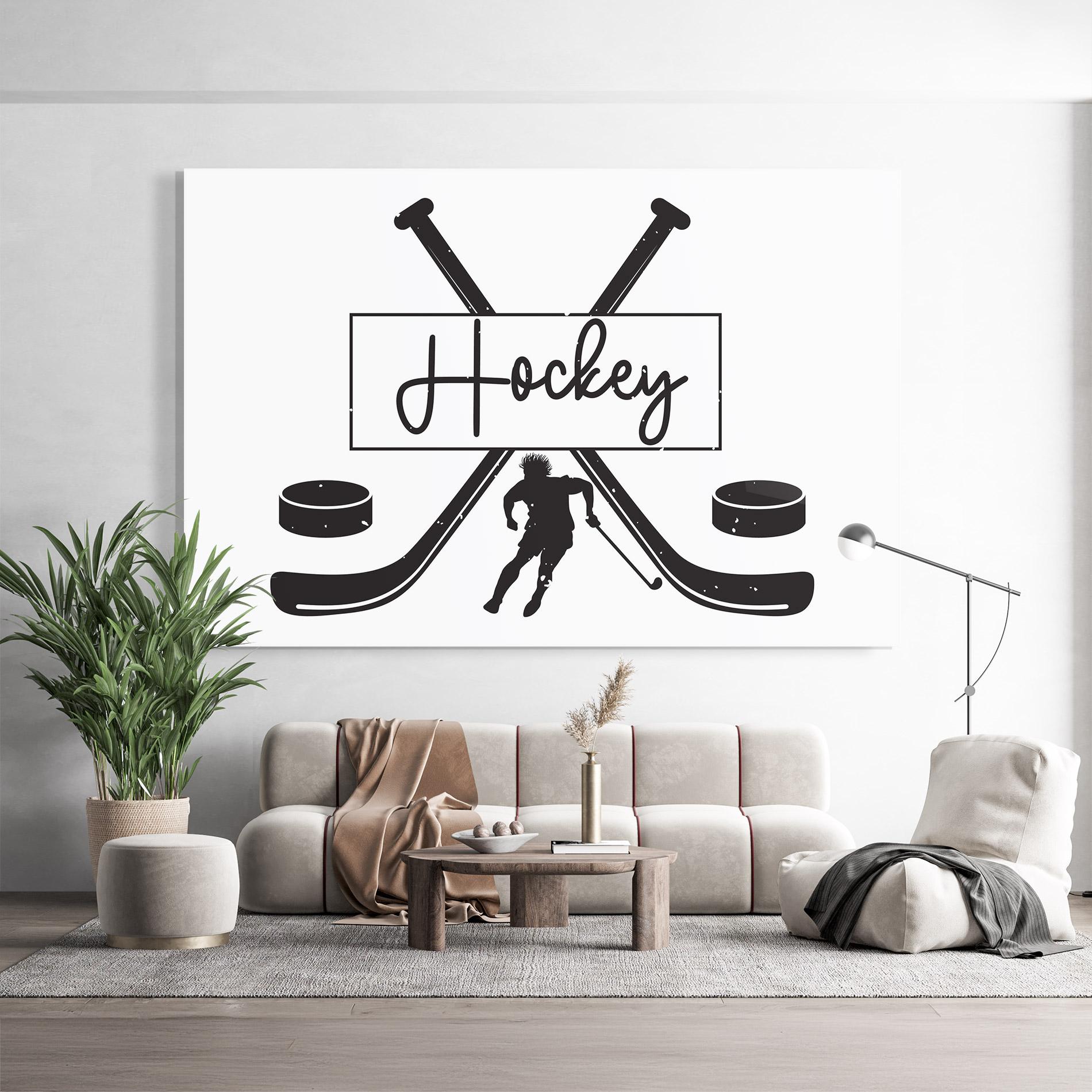 Tablou Sticla Hockey Stick mockup 9