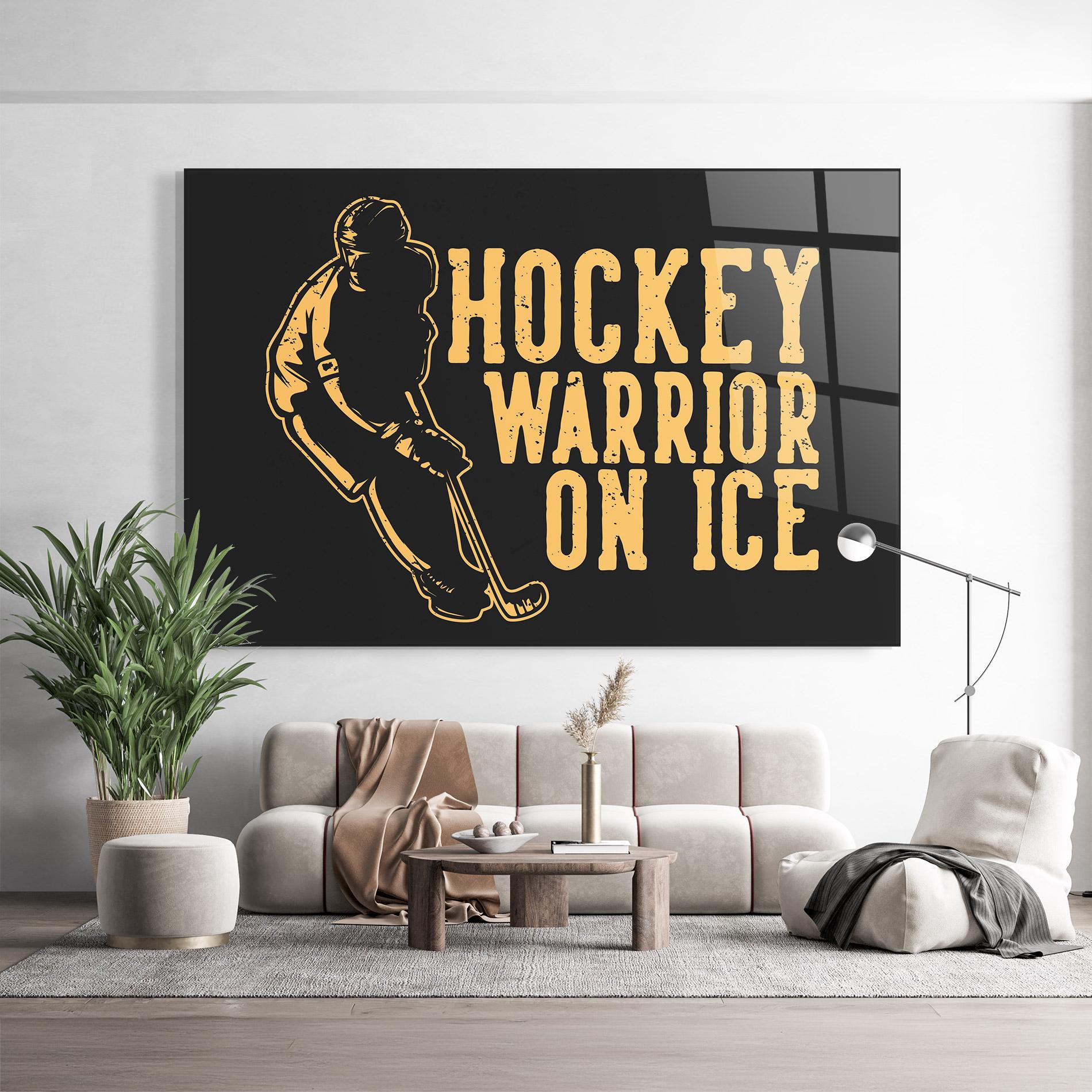 Tablou Sticla Hockey Worrior mockup 9