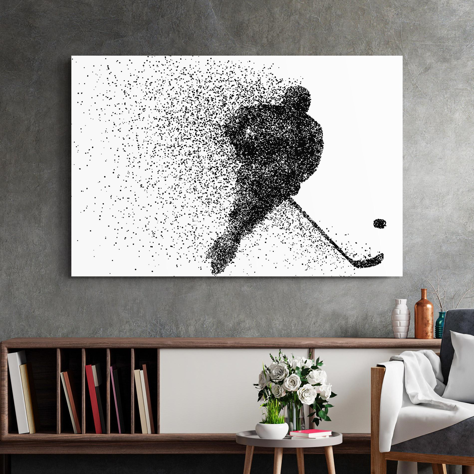 Tablou Sticla Hockey Art mockup 2