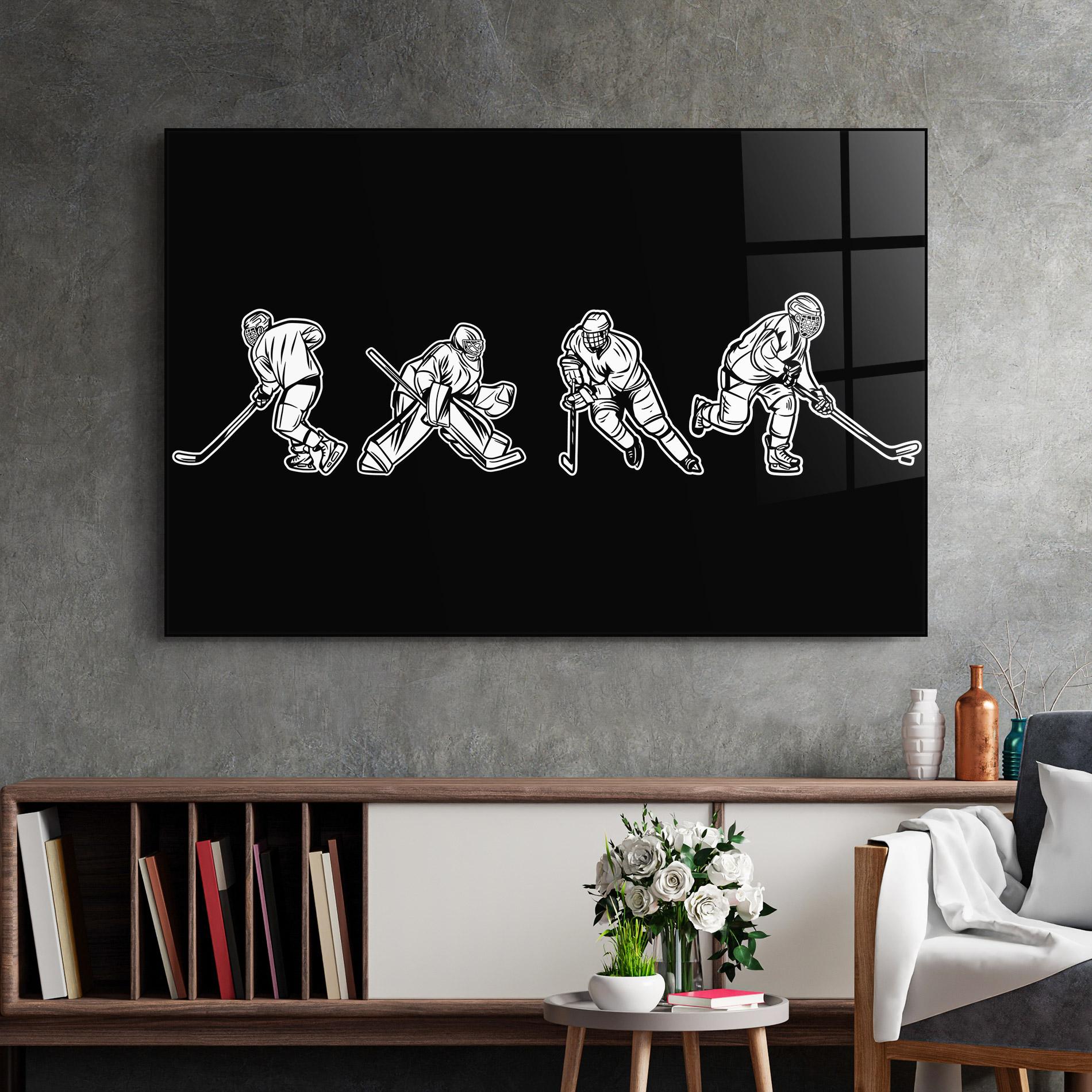 Tablou Sticla Hockey Four mockup 2