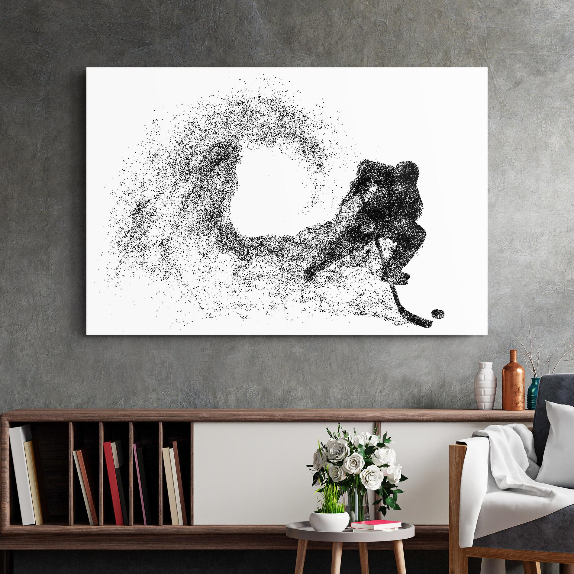 Tablou Sticla Hockey Playing mockup 2