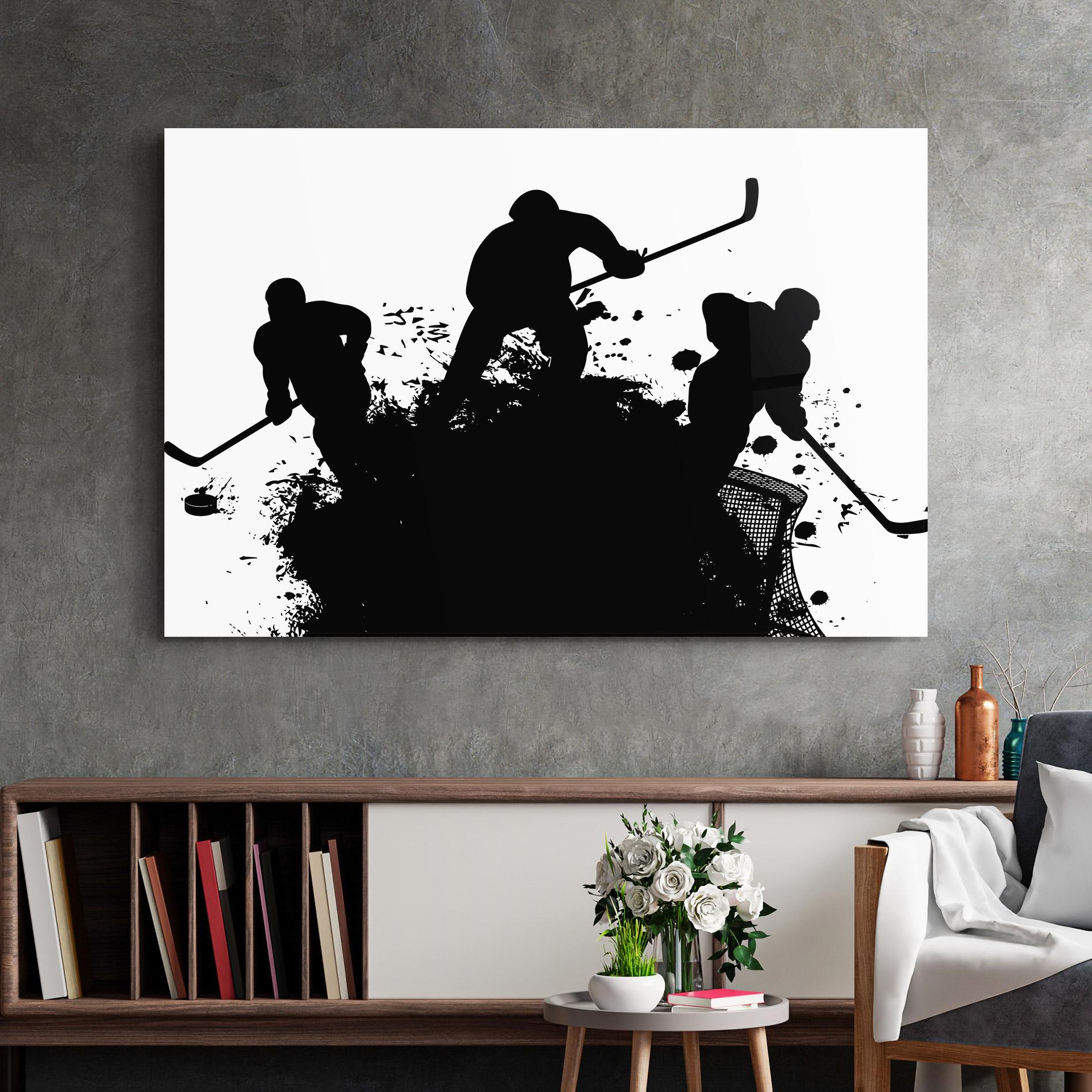 Tablou Sticla Hockey Tree mockup 2