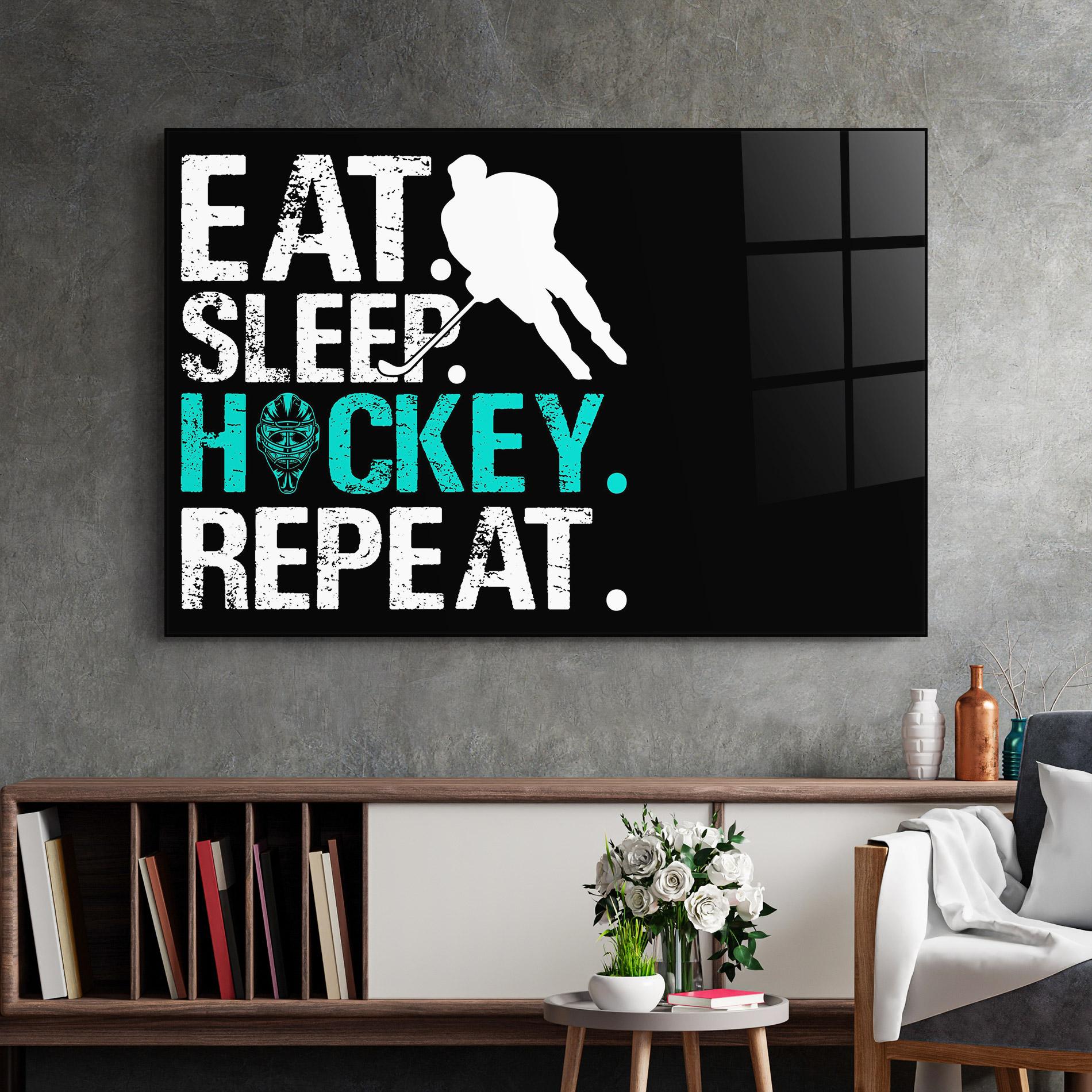 Tablou Sticla Sleep Hockey mockup 2