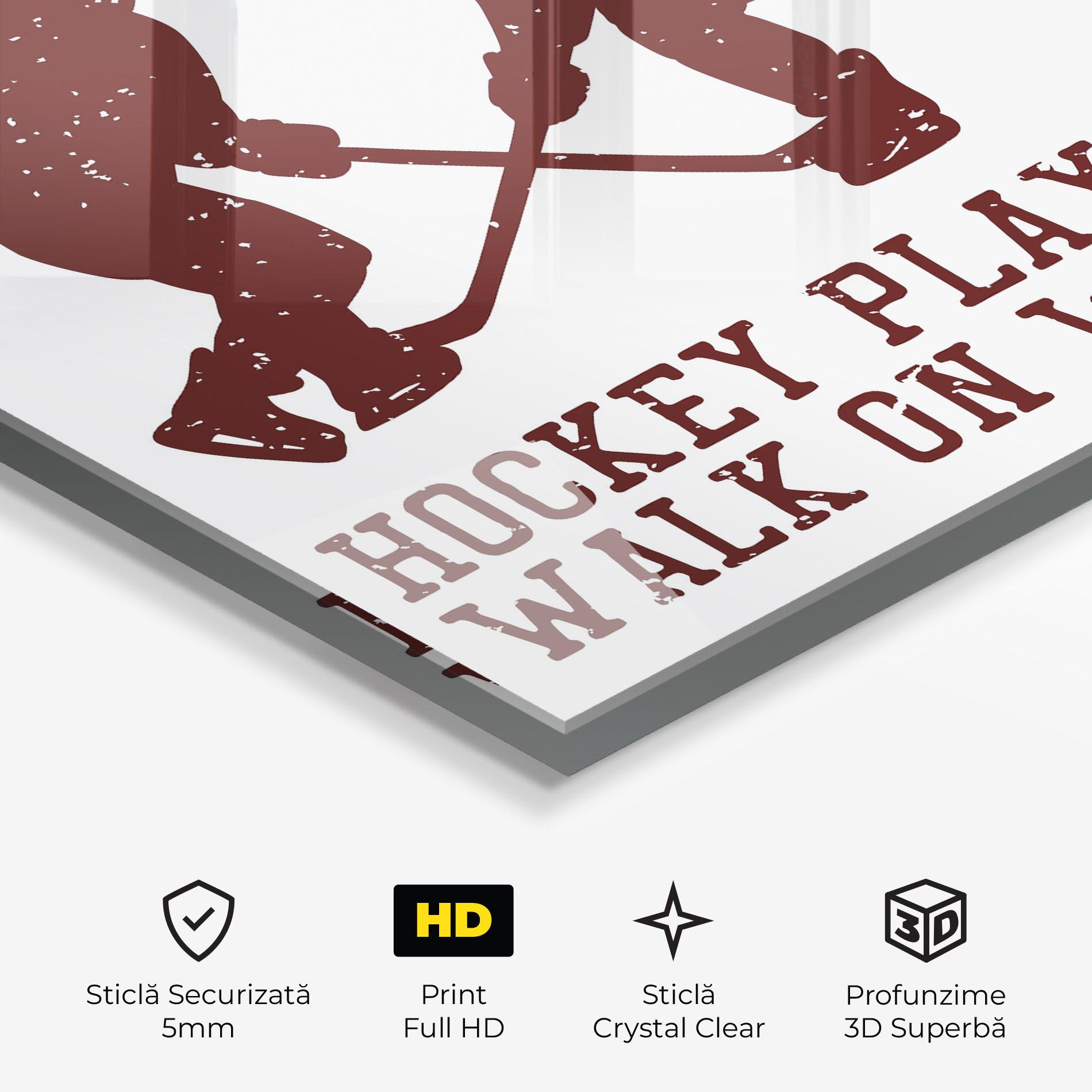 Tablou Sticla Hockey Walk mockup 3