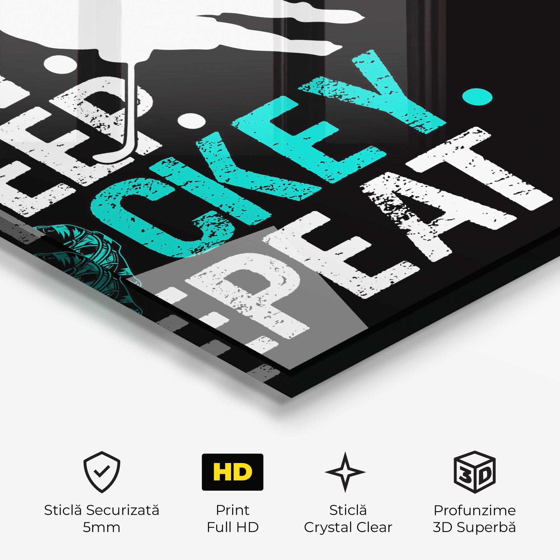 Tablou Sticla Sleep Hockey mockup 3