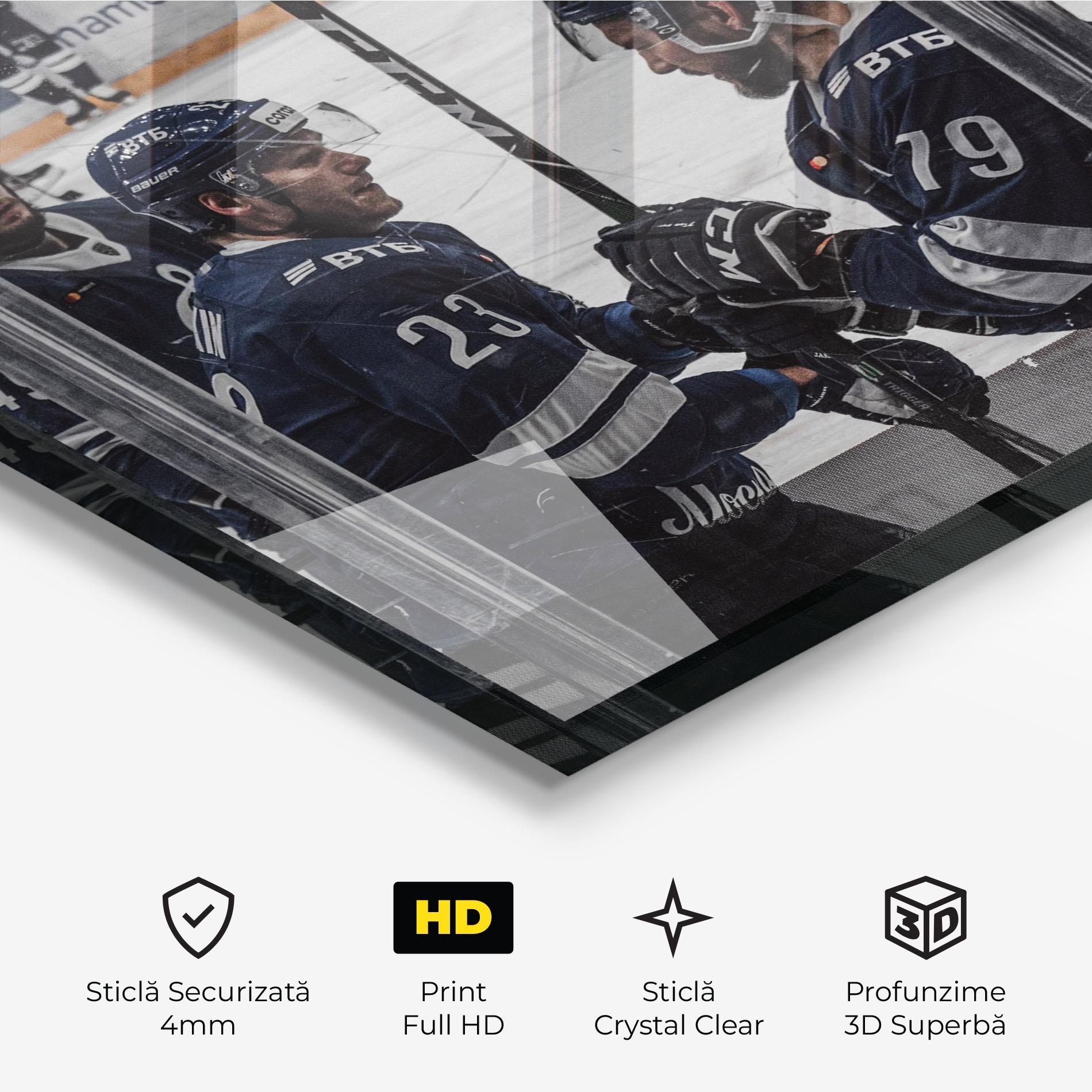 Tablou Sticla Hockey Players mockup 3
