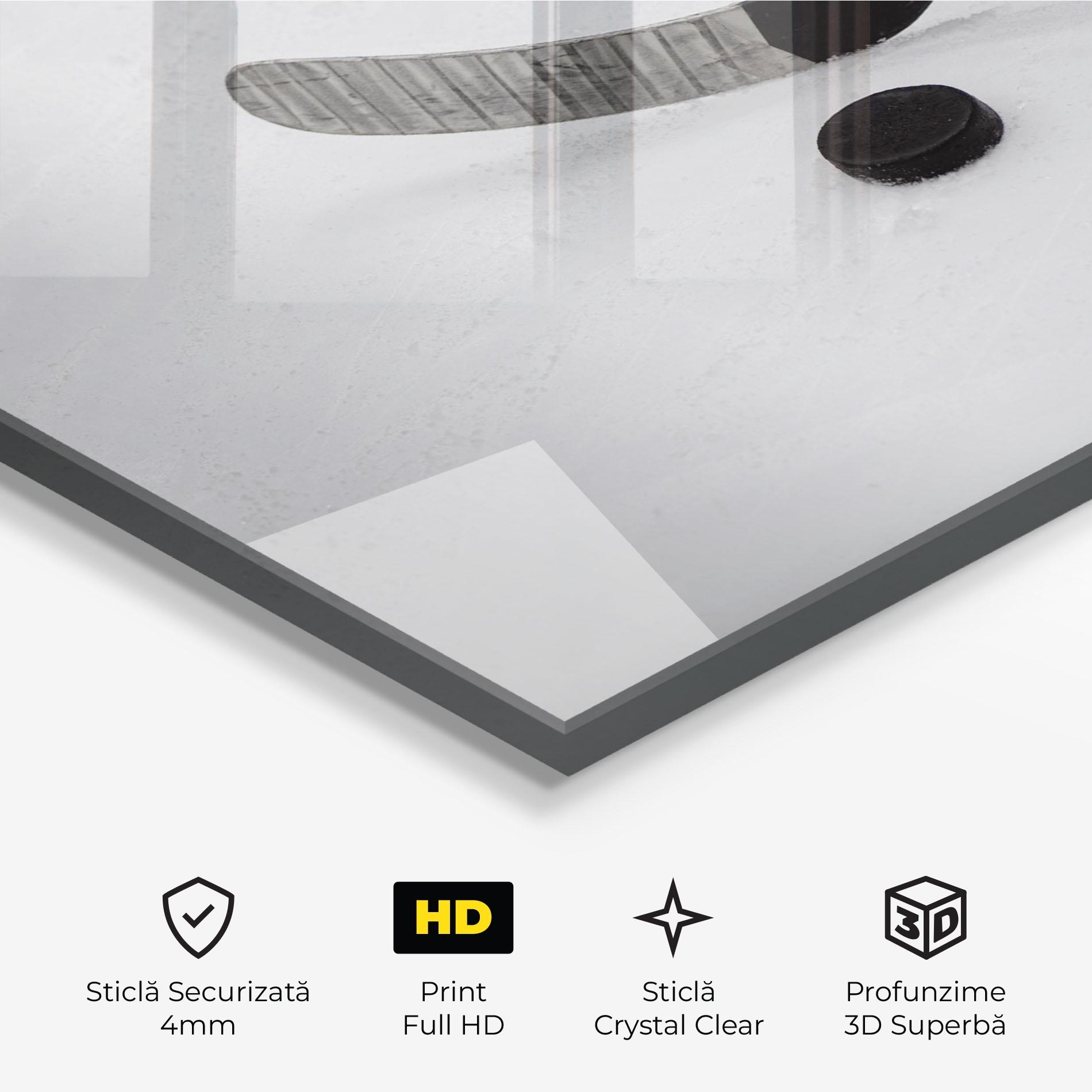 Tablou Sticla Hockey Puck mockup 3