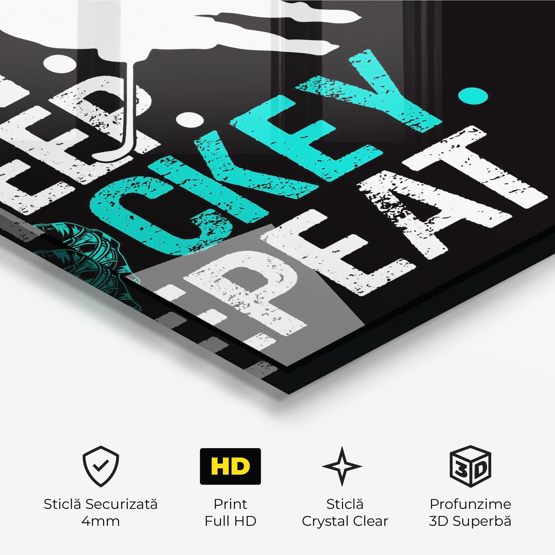 Tablou Sticla Sleep Hockey mockup 3