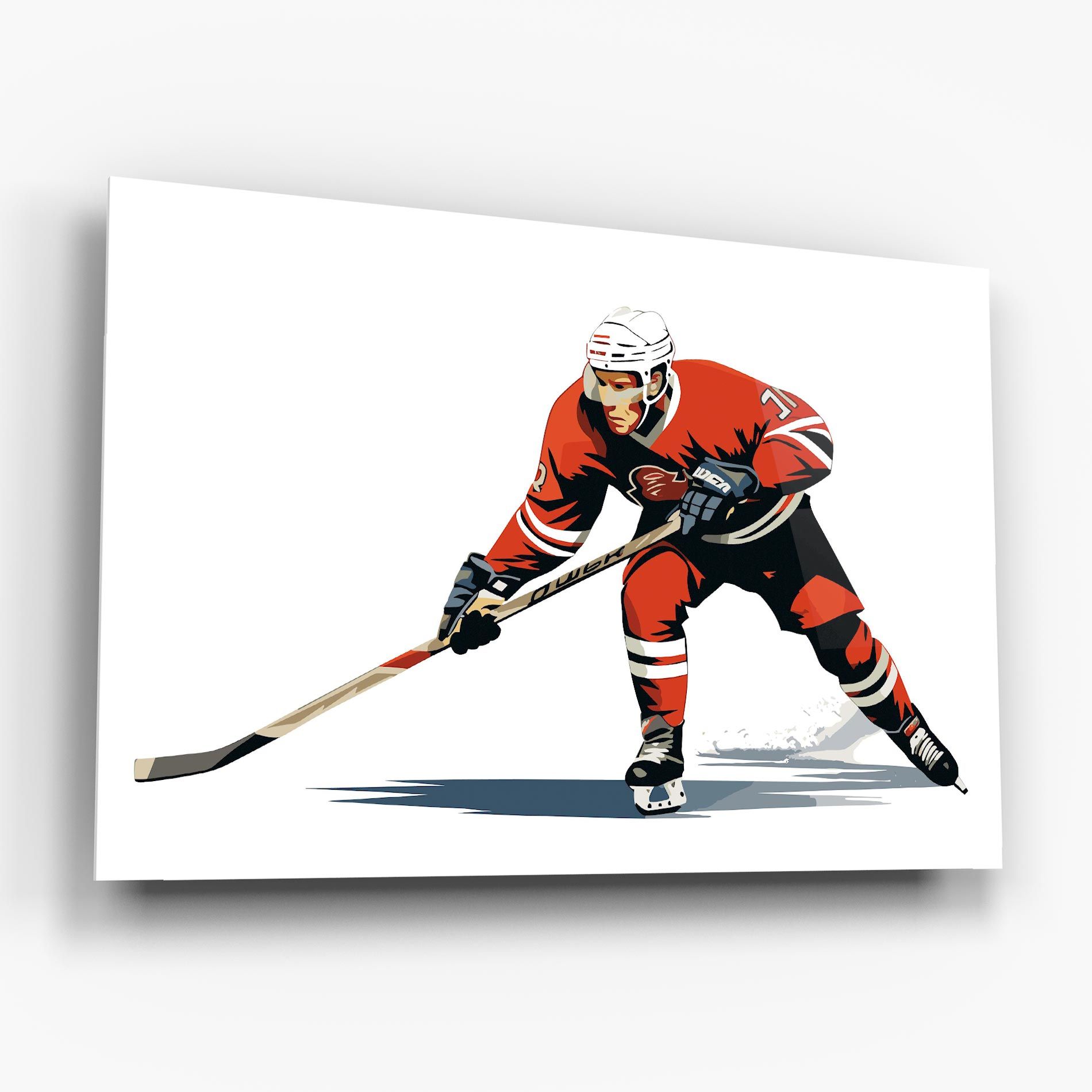 Hockey Orange Player mockup 6