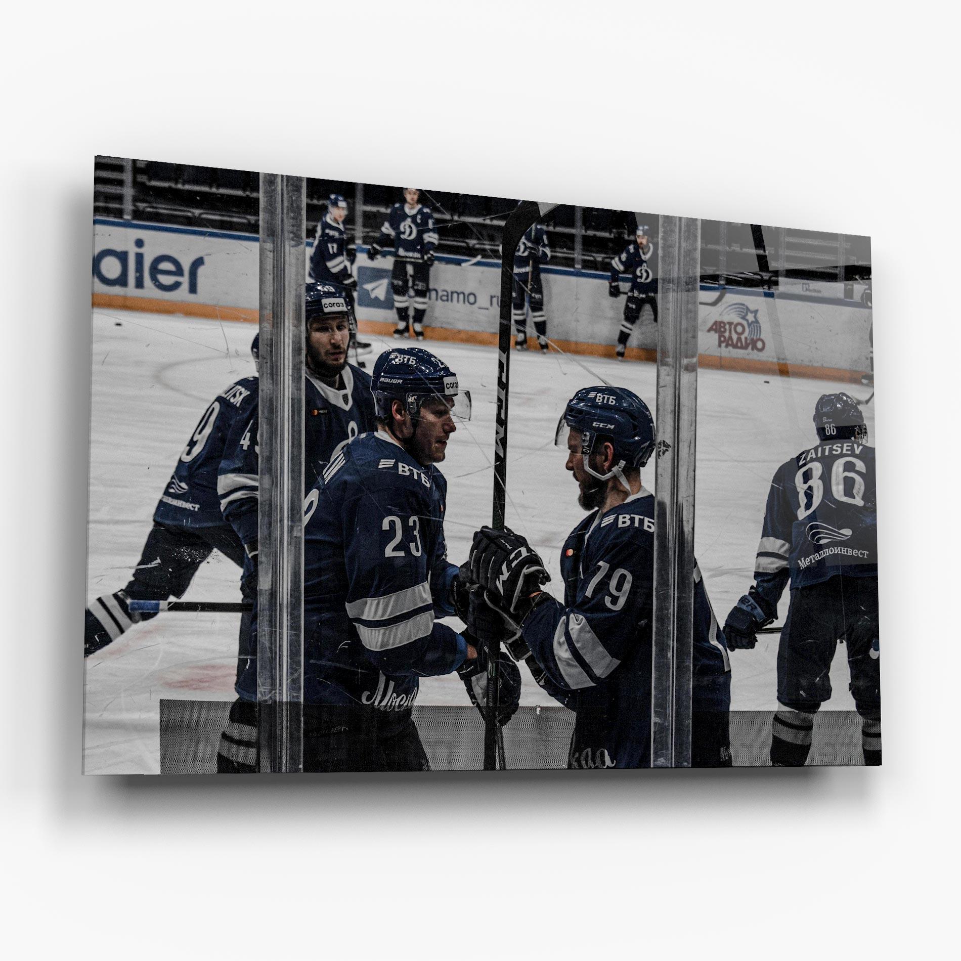 Tablou Sticla Hockey Players mockup 6