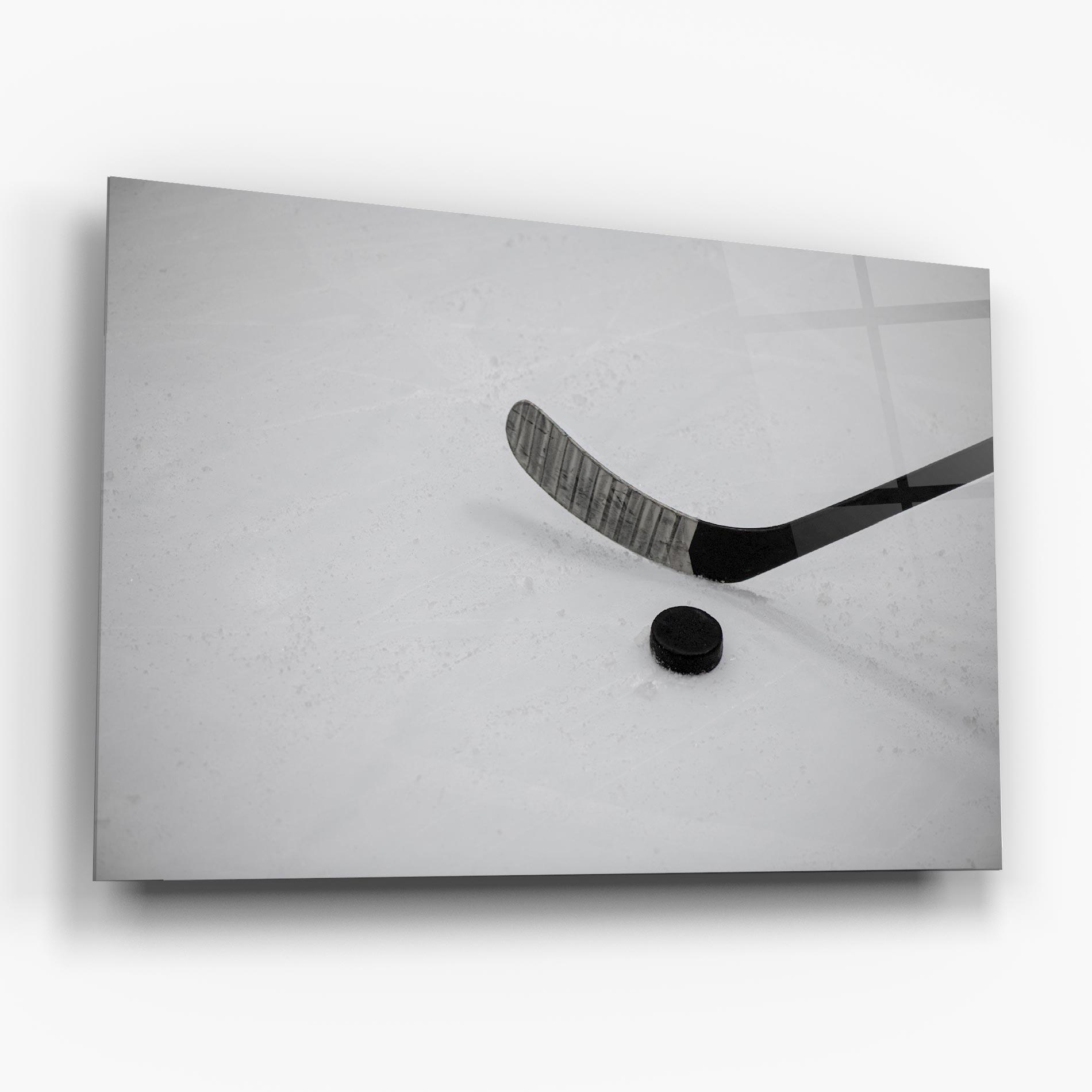 Tablou Sticla Hockey Puck mockup 6