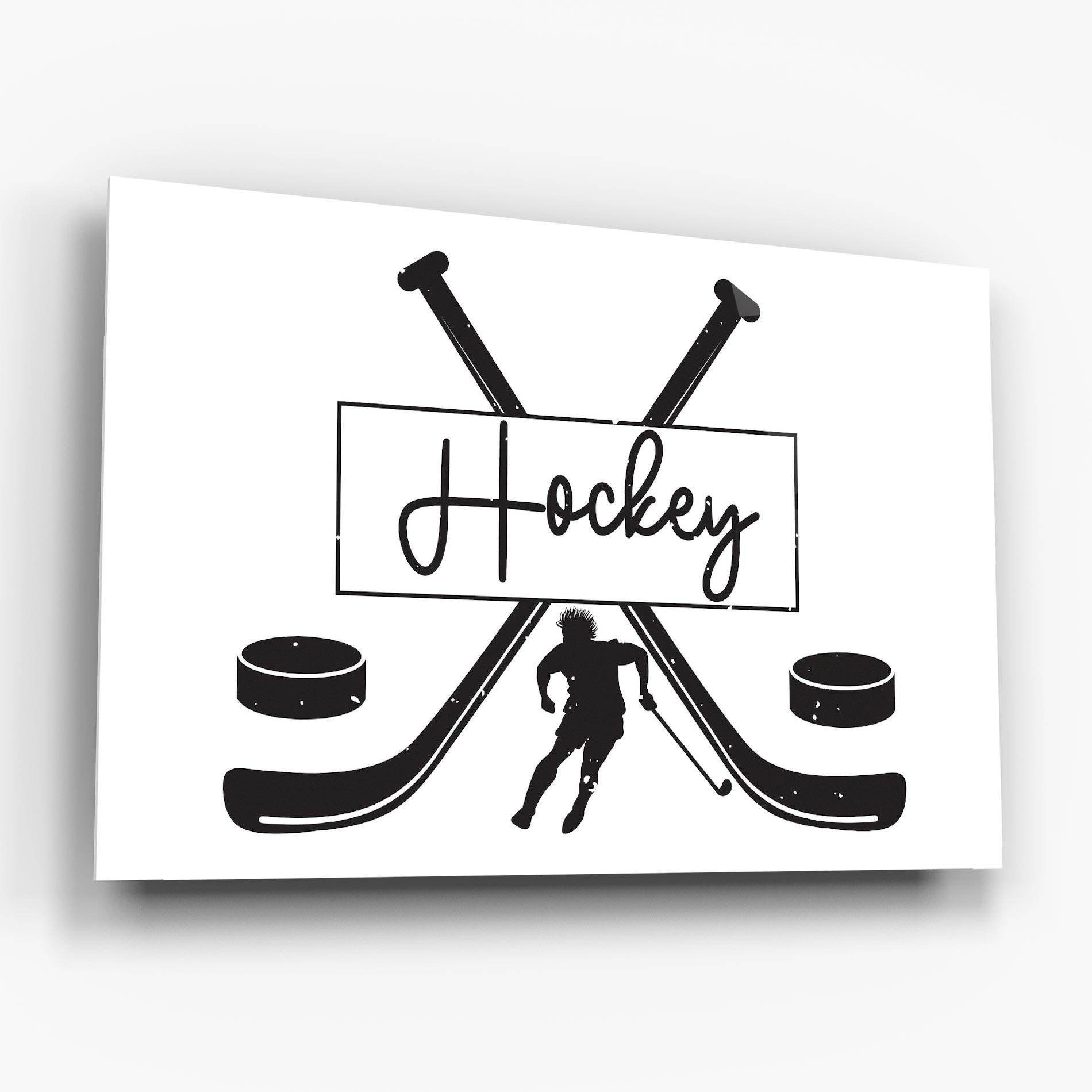 Tablou Sticla Hockey Stick mockup 6