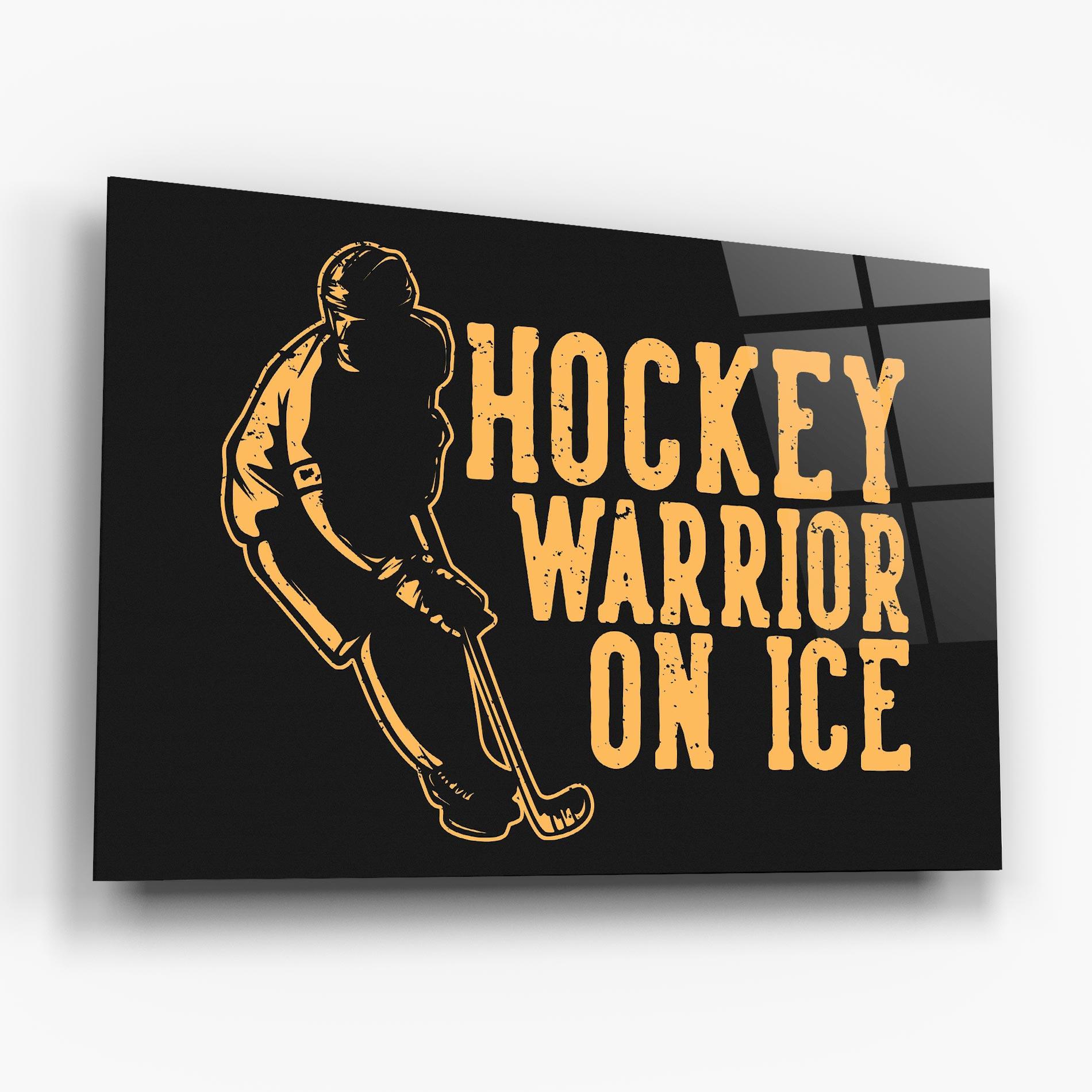 Tablou Sticla Hockey Worrior mockup 6