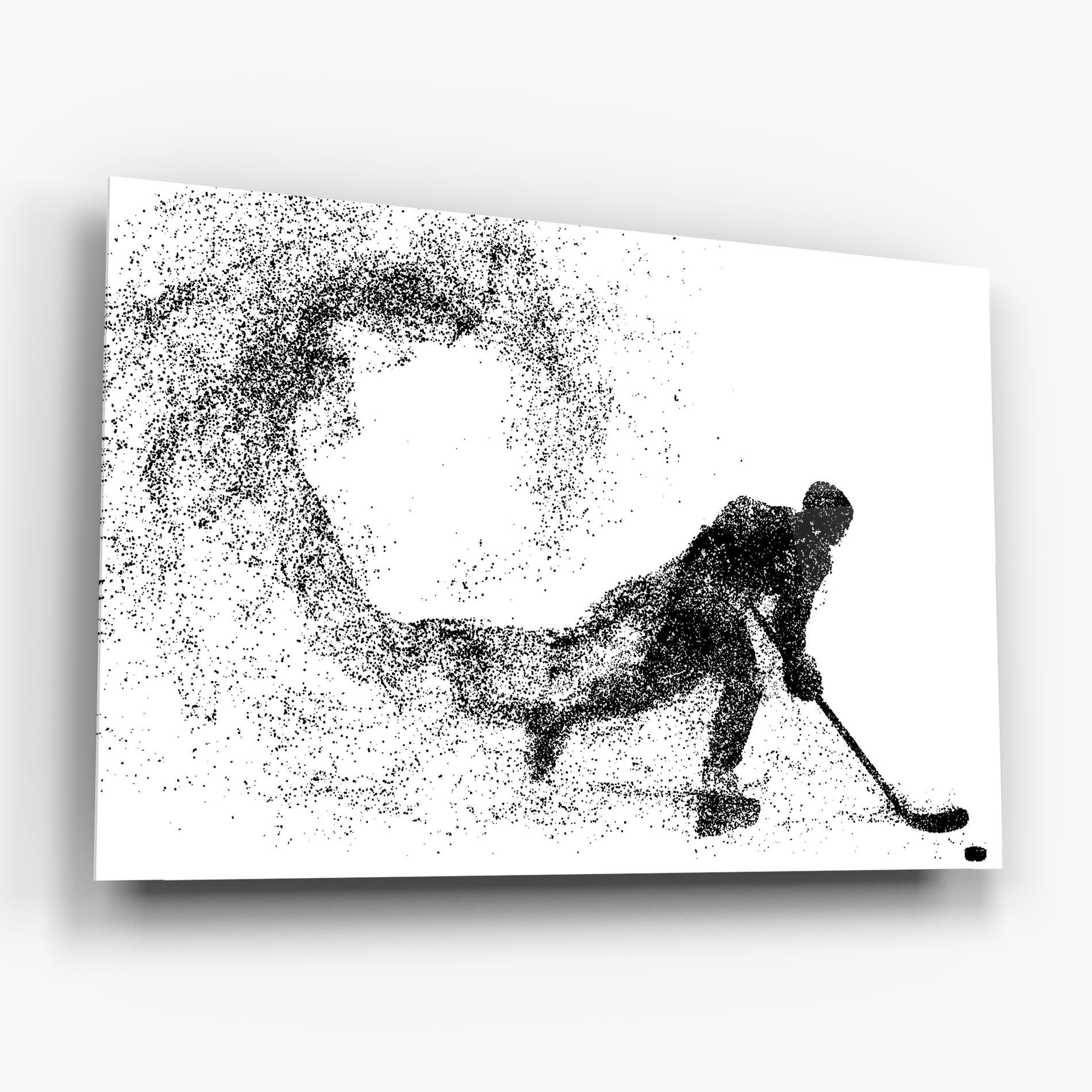 Tablou Sticla Playing Hockey mockup 6