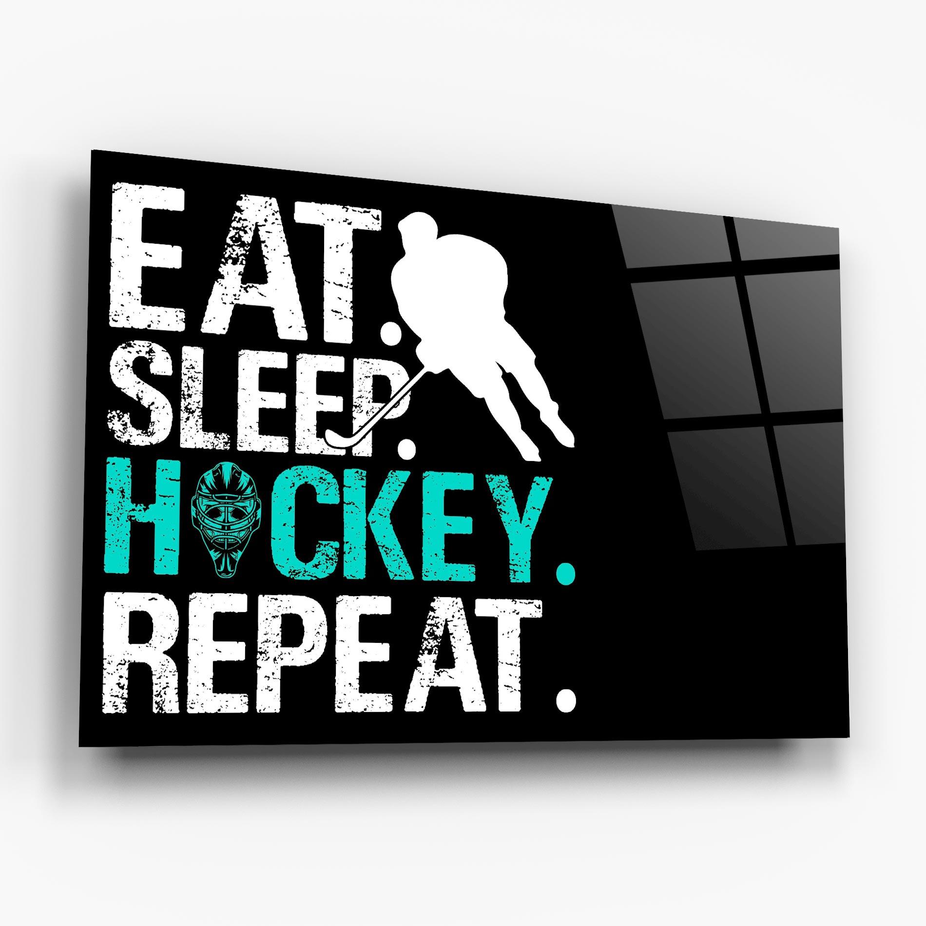 Tablou Sticla Sleep Hockey mockup 6