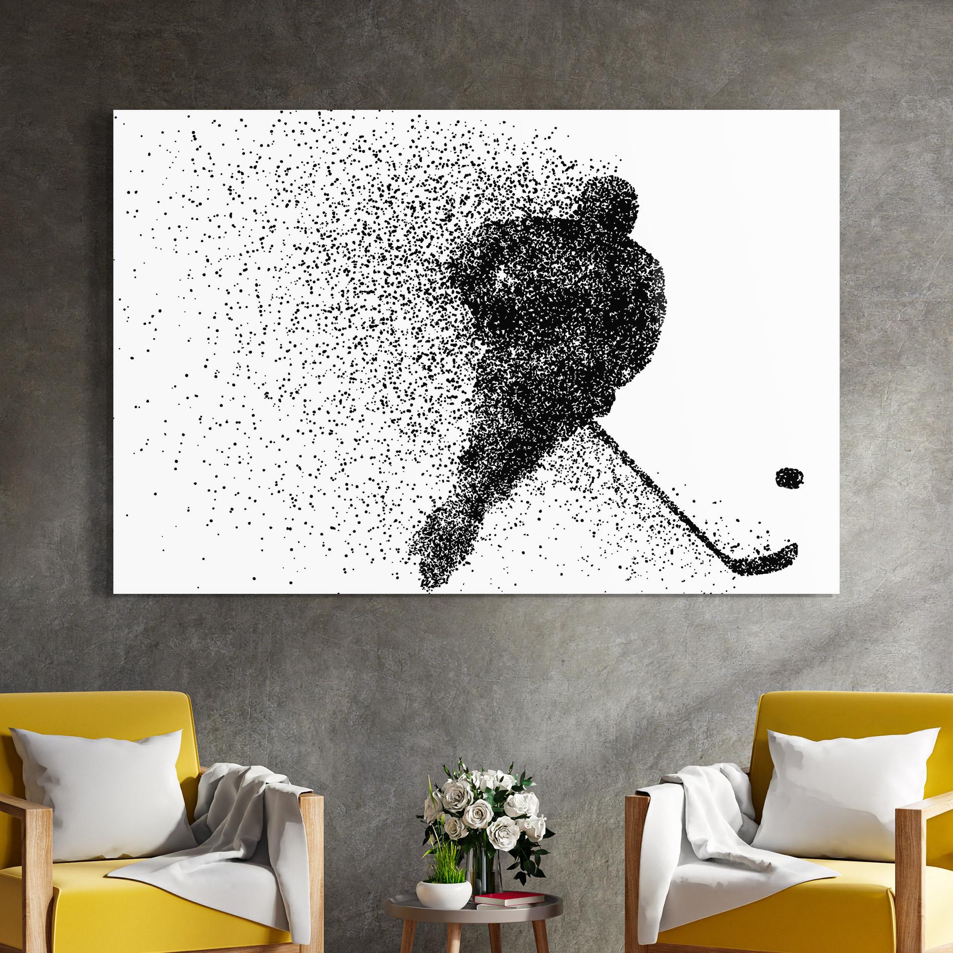 Tablou Sticla Hockey Art mockup 4