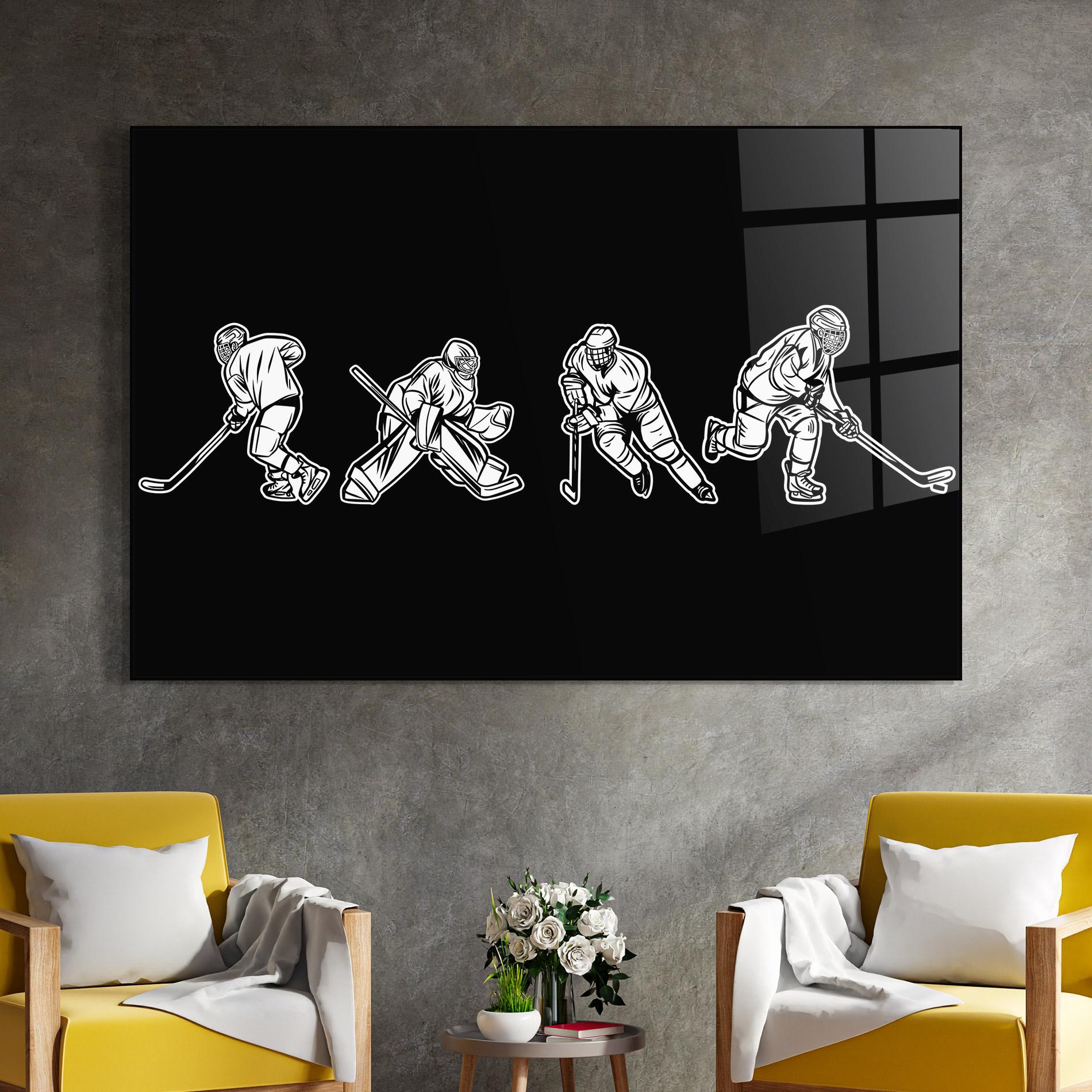 Tablou Sticla Hockey Four mockup 4