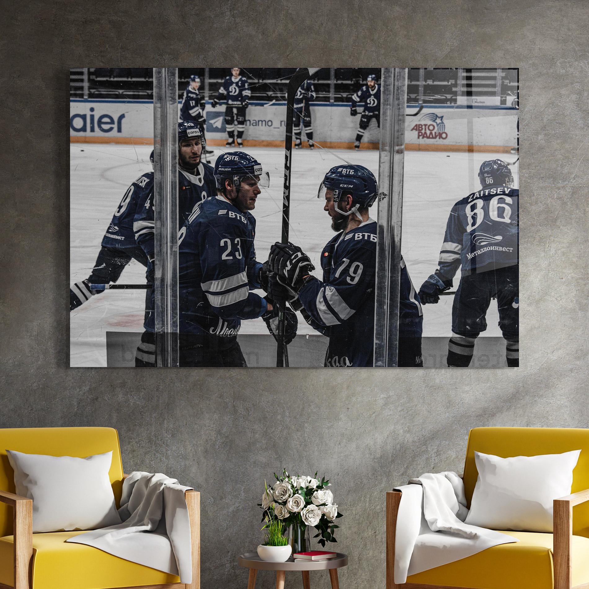 Tablou Sticla Hockey Players mockup 4