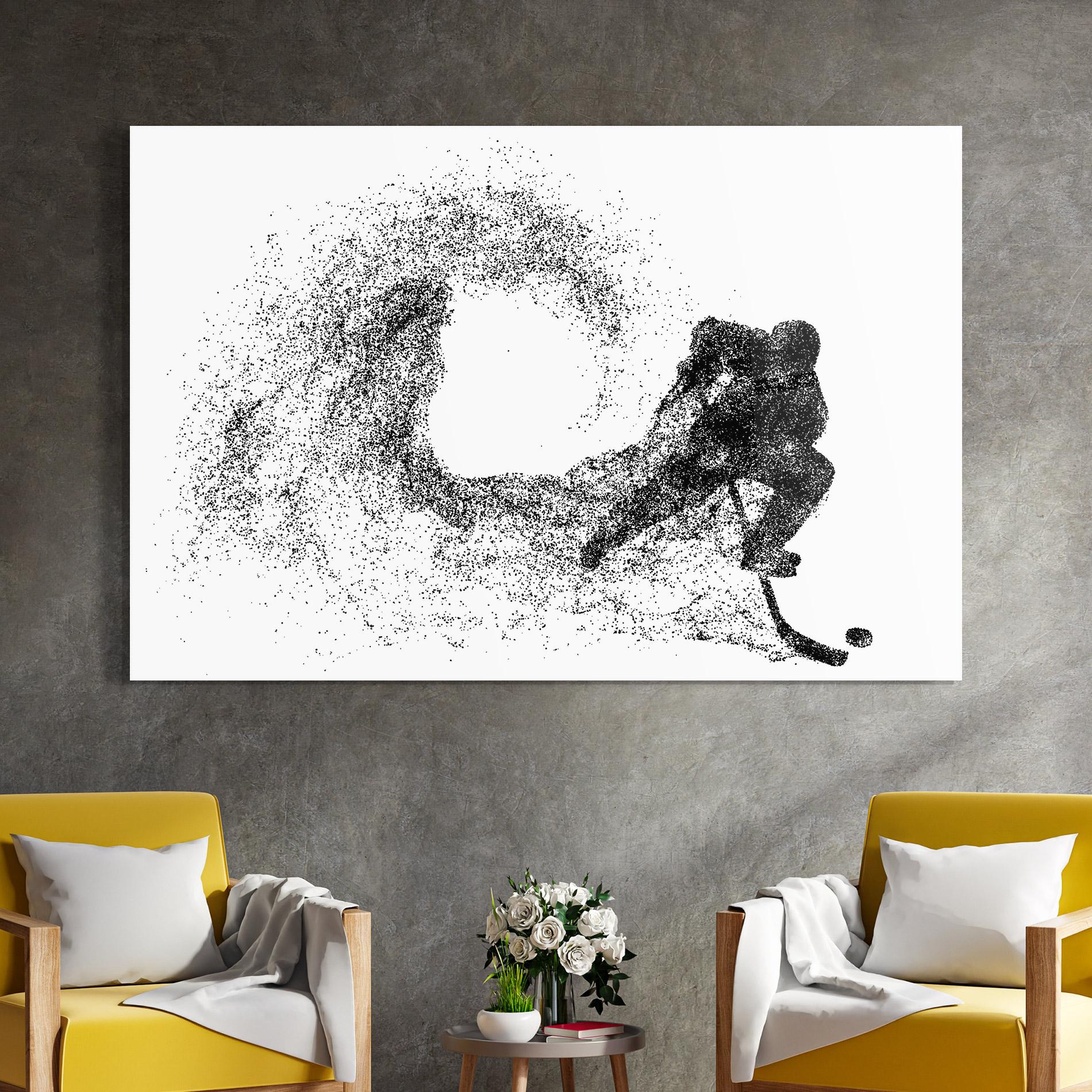 Tablou Sticla Hockey Playing mockup 4