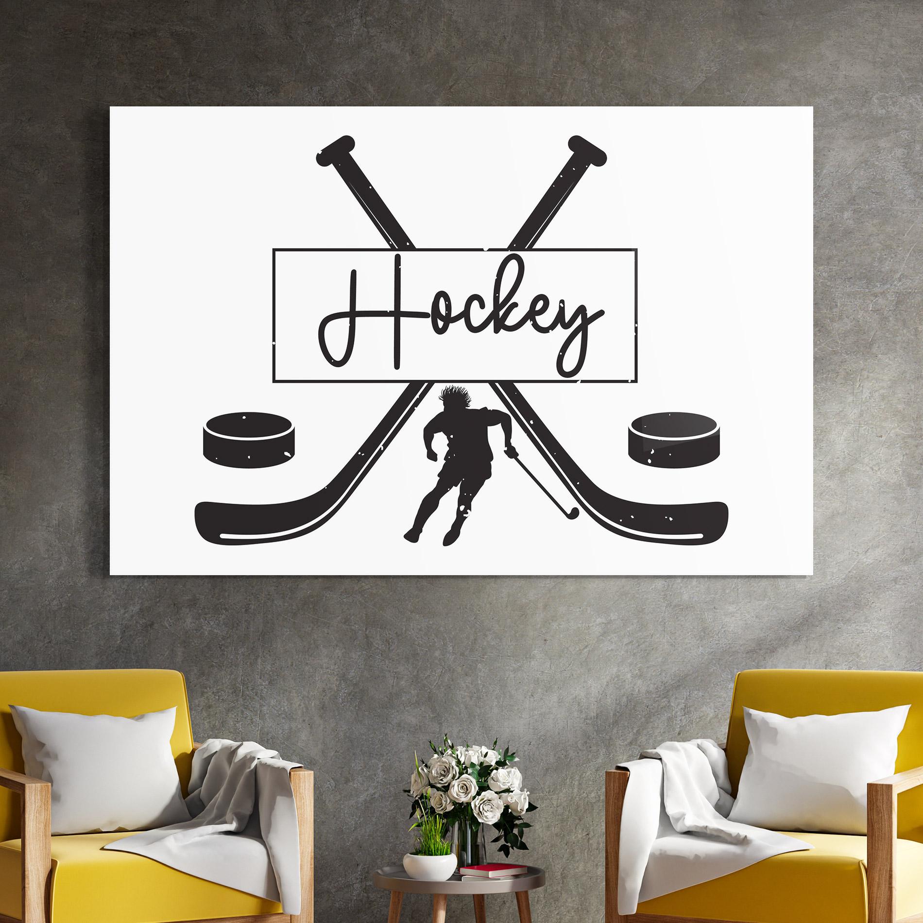 Tablou Sticla Hockey Stick mockup 4