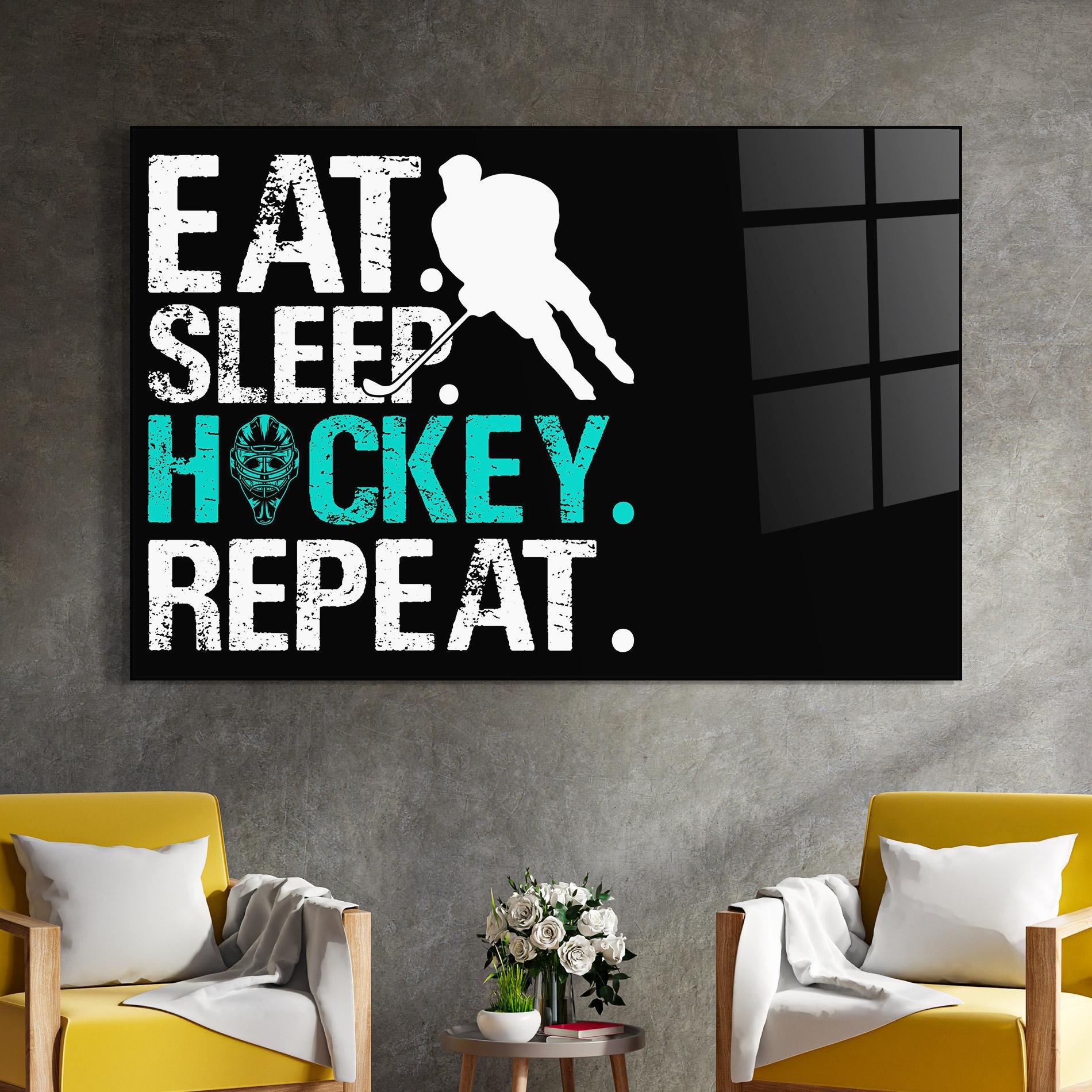 Tablou Sticla Sleep Hockey mockup 4